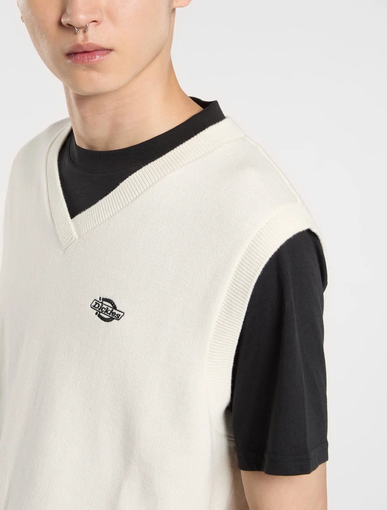 DICKIES SUMMERDALE SWEATER VEST - Egret Beige