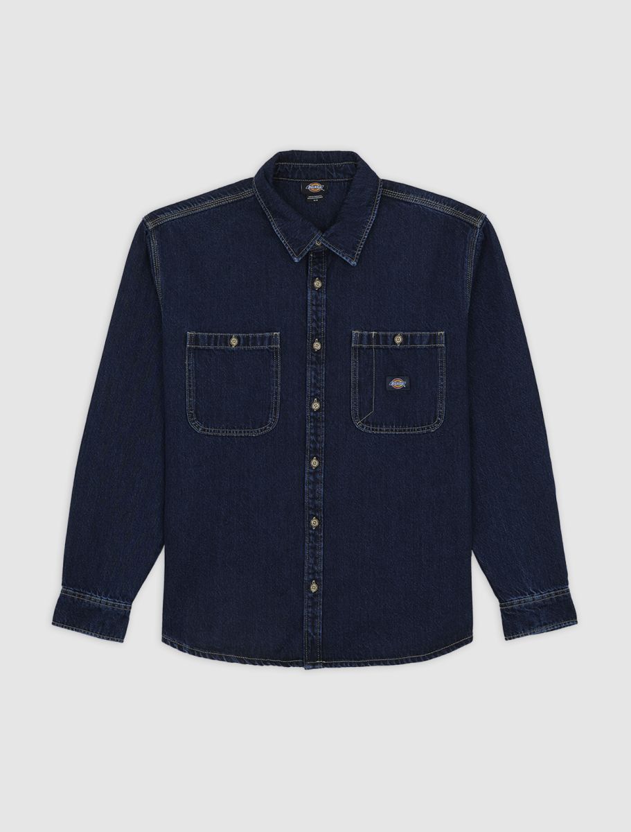 DICKIES MECHANIC DENIM LS SHIRT - Dark Blue