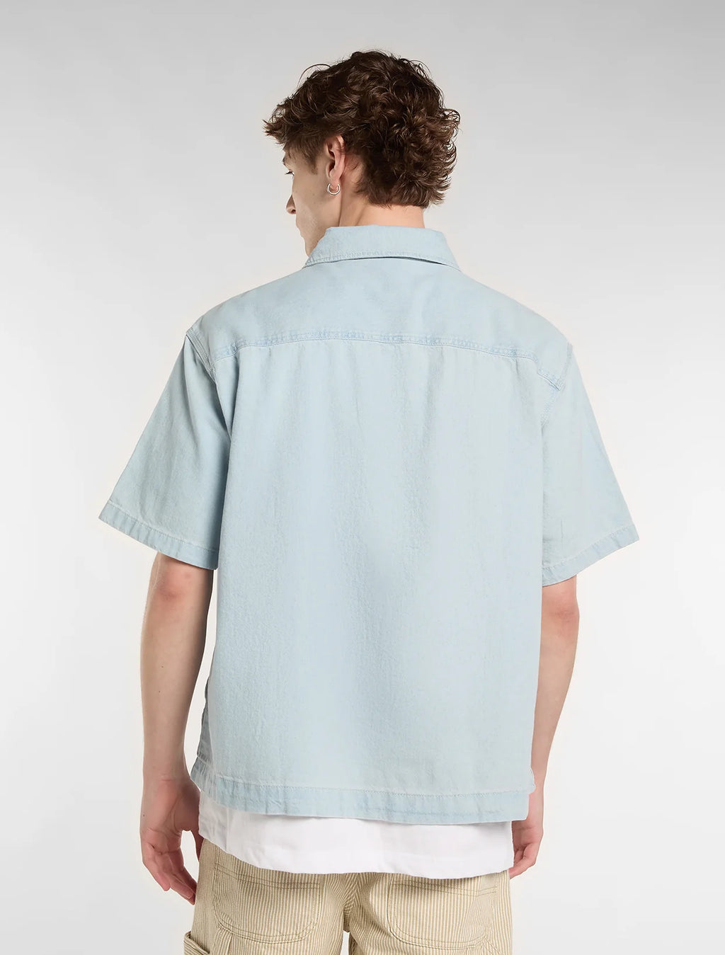 DICKIES Denim S/S SHIRT - Fog Blue
