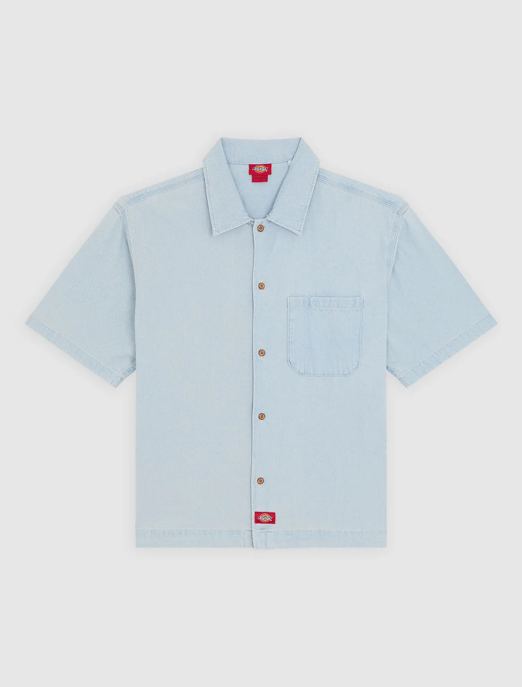 DICKIES Denim S/S SHIRT - Fog Blue