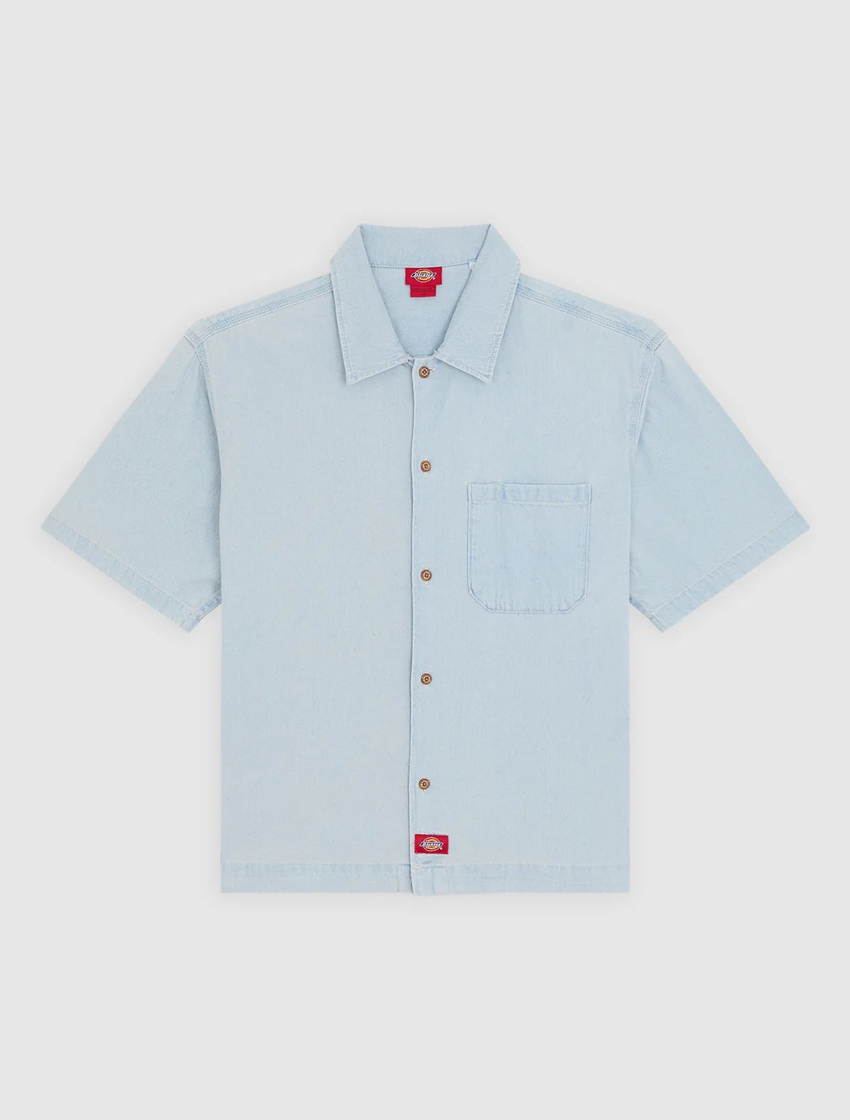DICKIES Denim S/S SHIRT - Fog Blue