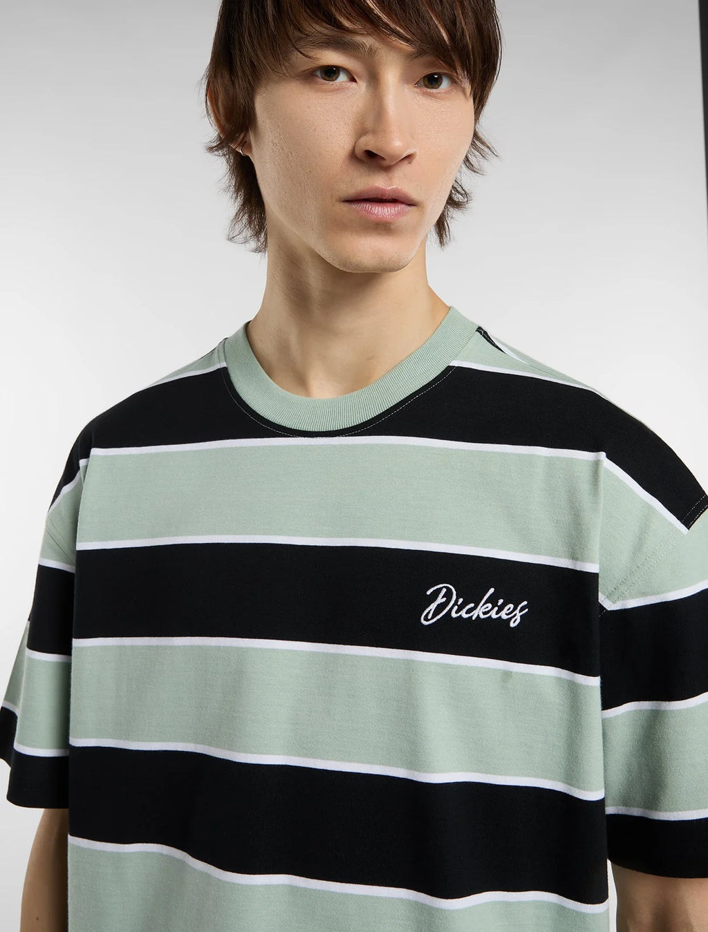 DICKIES EMBROIDERY STRIPES SS Tee - Jadeite Menta Black - FREESTYLE LLORET