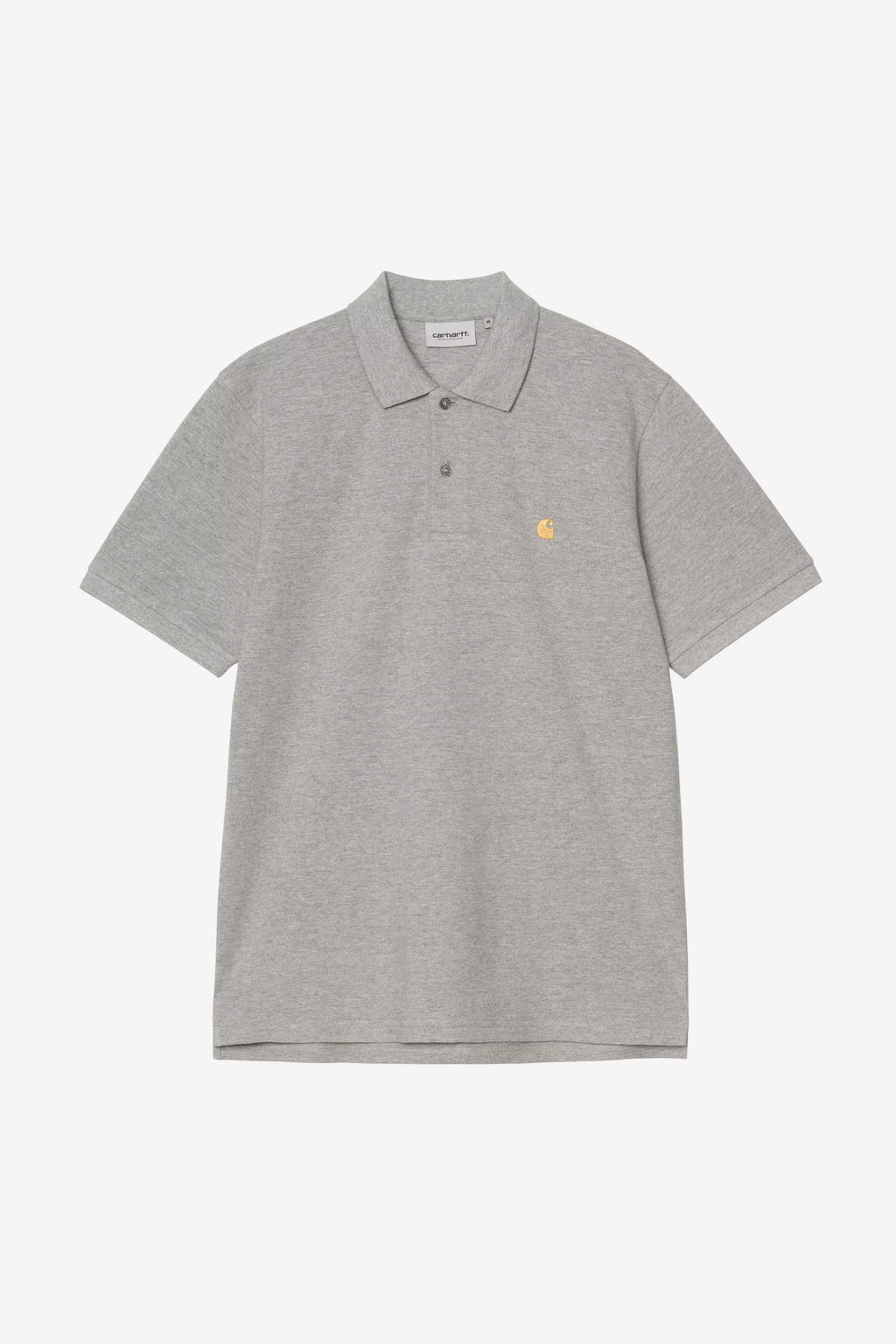 CARHARTT WIP S/S Chase Pique Polo - Grey Heather Gold - FREESTYLE LLORET
