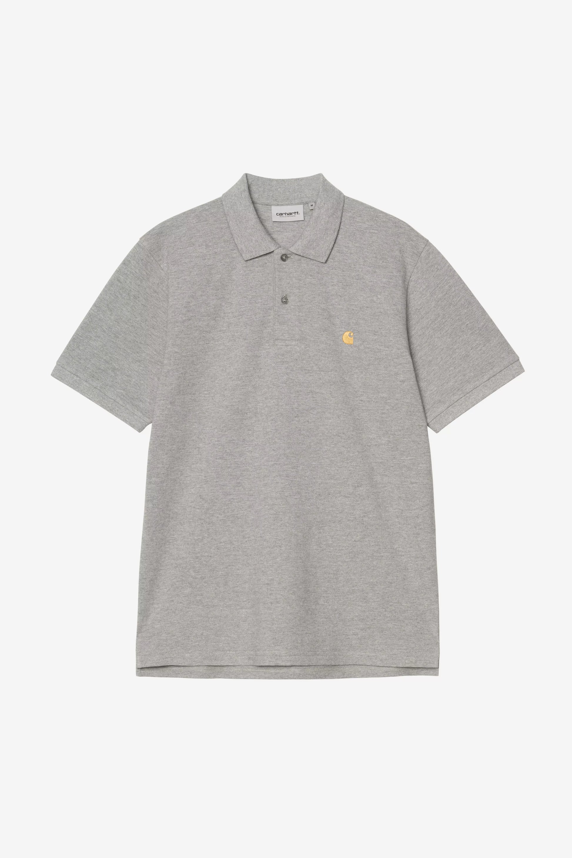 CARHARTT WIP S/S Chase Pique Polo - Grey Heather Gold - FREESTYLE LLORET