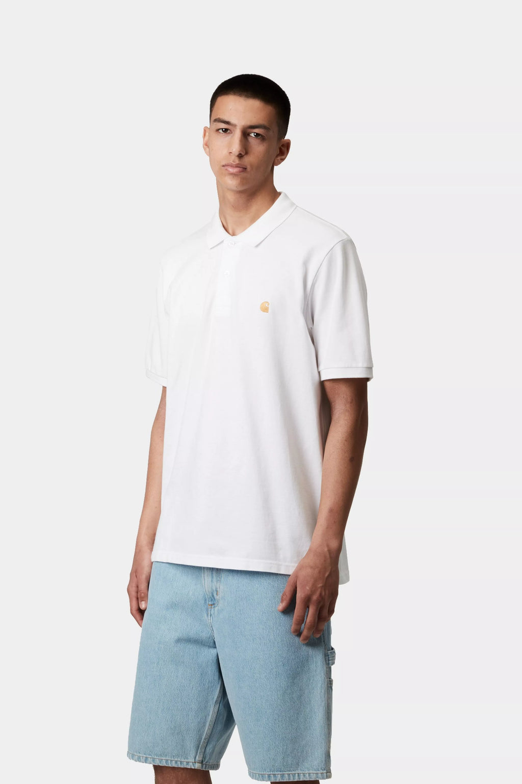 CARHARTT WIP S/S Chase Pique Polo - White Gold - FREESTYLE LLORET