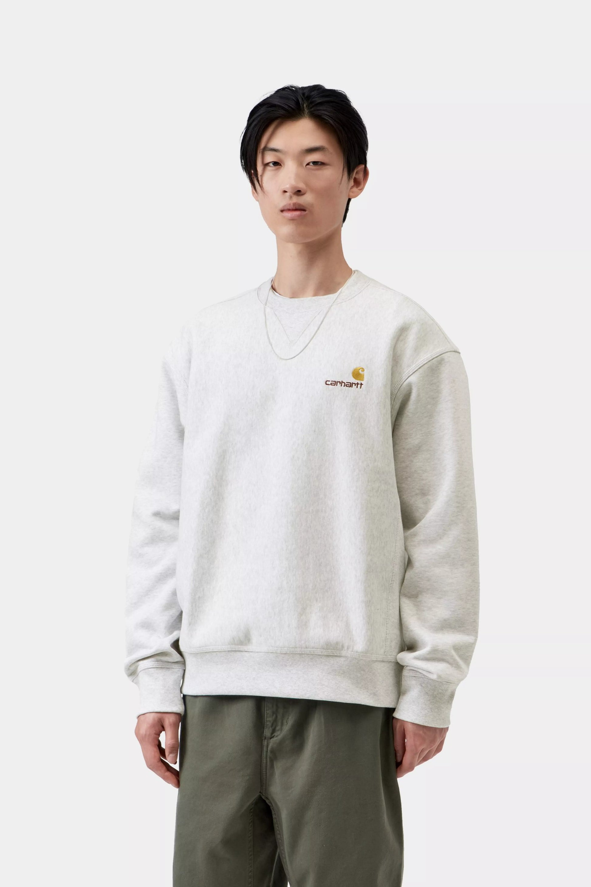 CARHARTT WIP American Script Sweatshirt - Ash Heather
