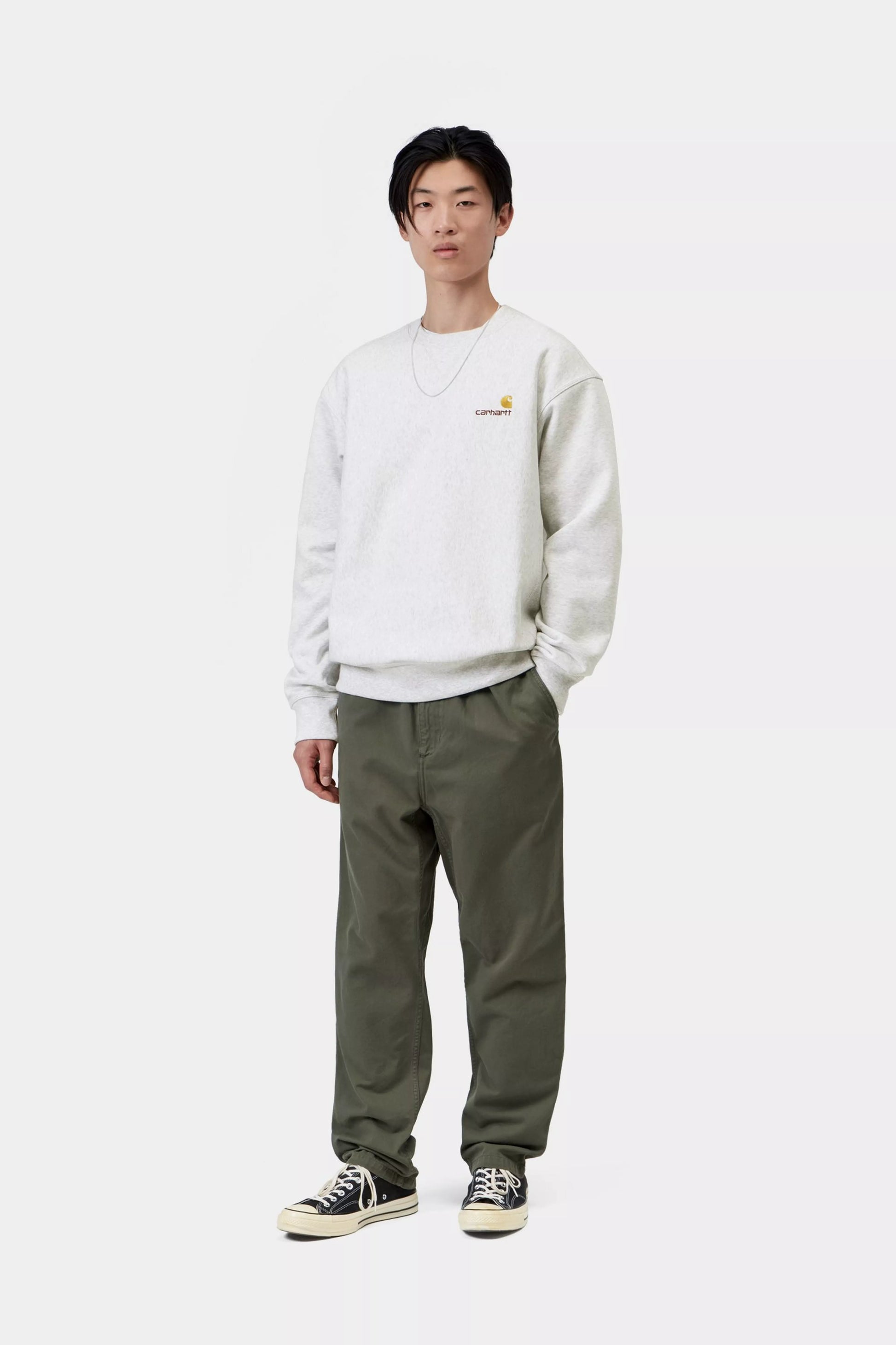 CARHARTT WIP American Script Sweatshirt - Ash Heather
