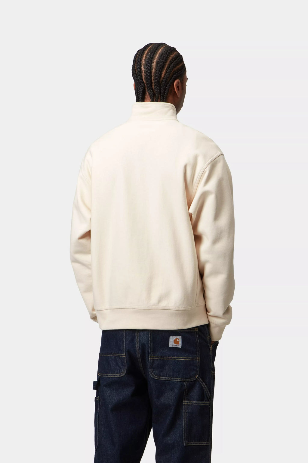 CARHARTT WIP Half Zip American Script Sweat - Natural