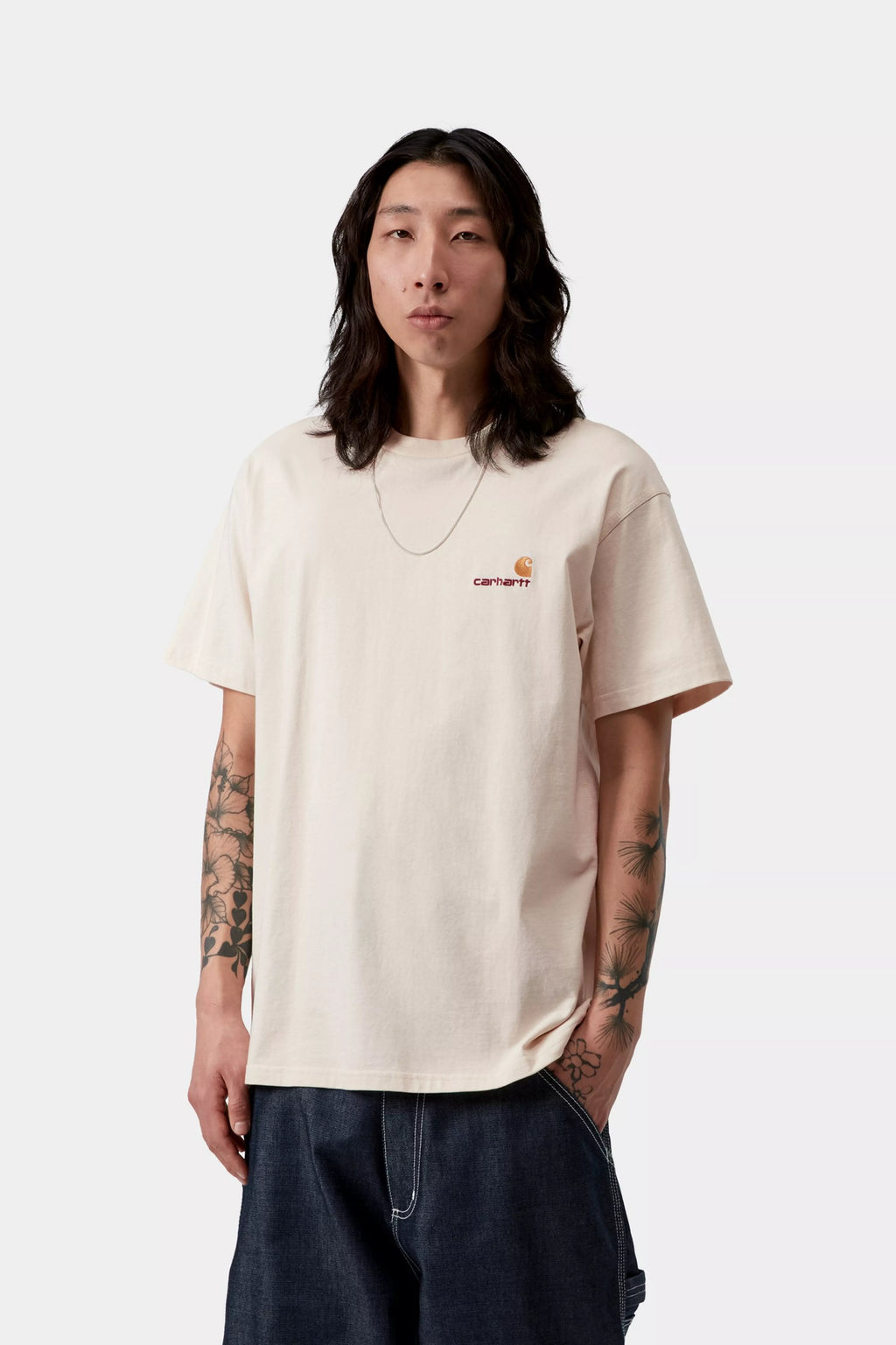 CARHARTT WIP S/S American Script T-Shirt - Natural - FREESTYLE LLORET