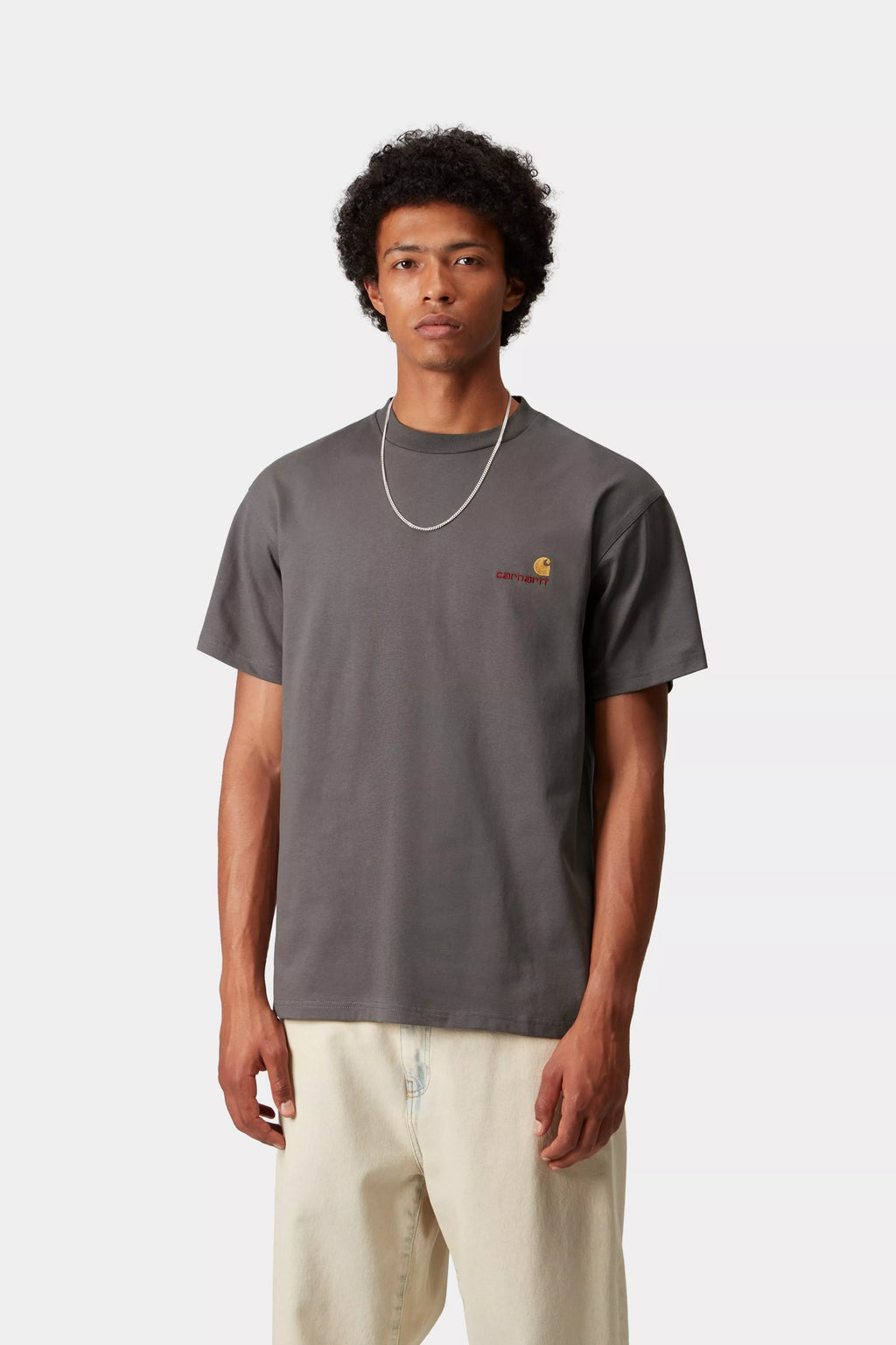 CARHARTT WIP S/S American Script T-Shirt - Porphyry