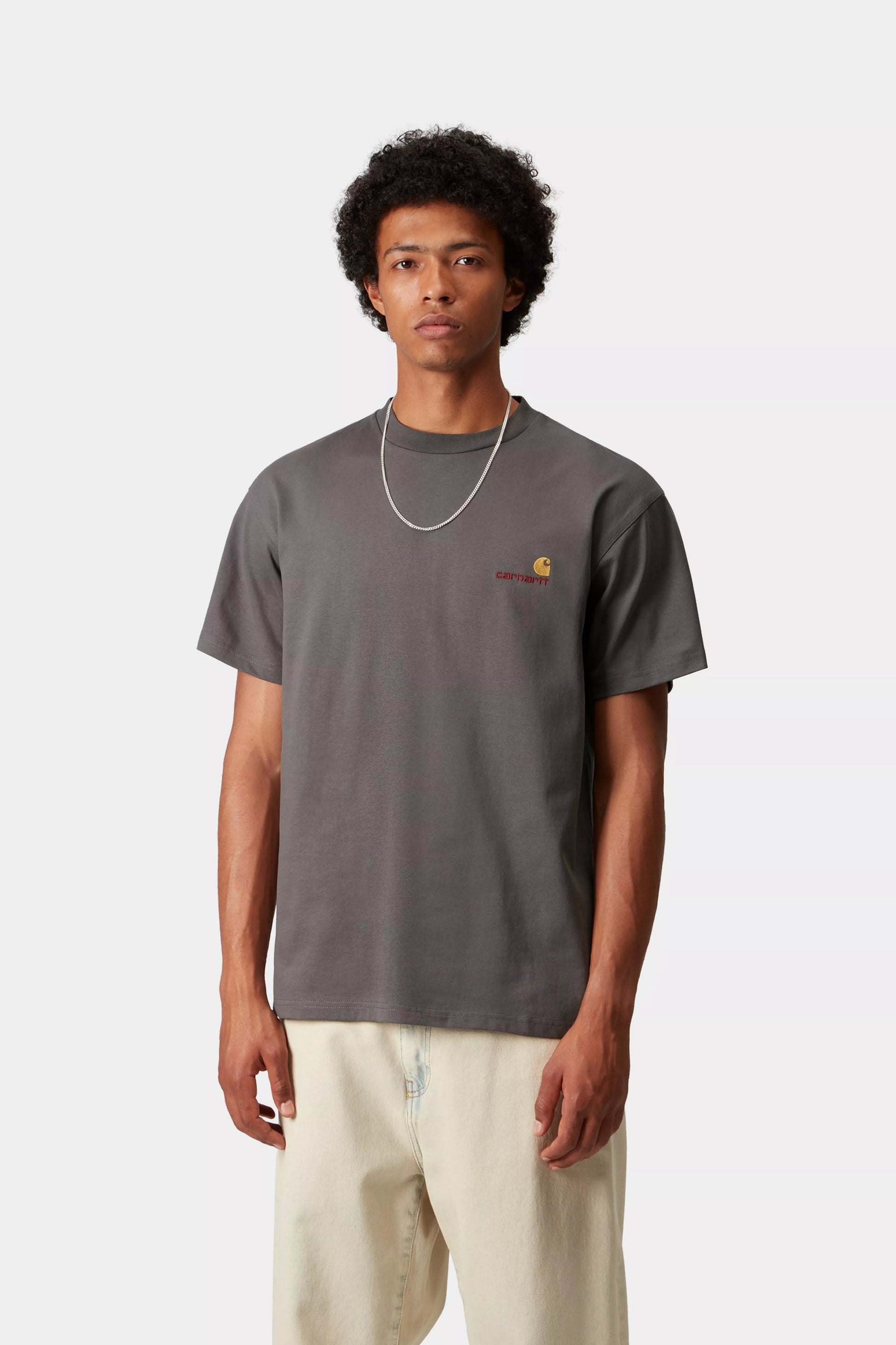 CARHARTT WIP S/S American Script T-Shirt - Porphyry