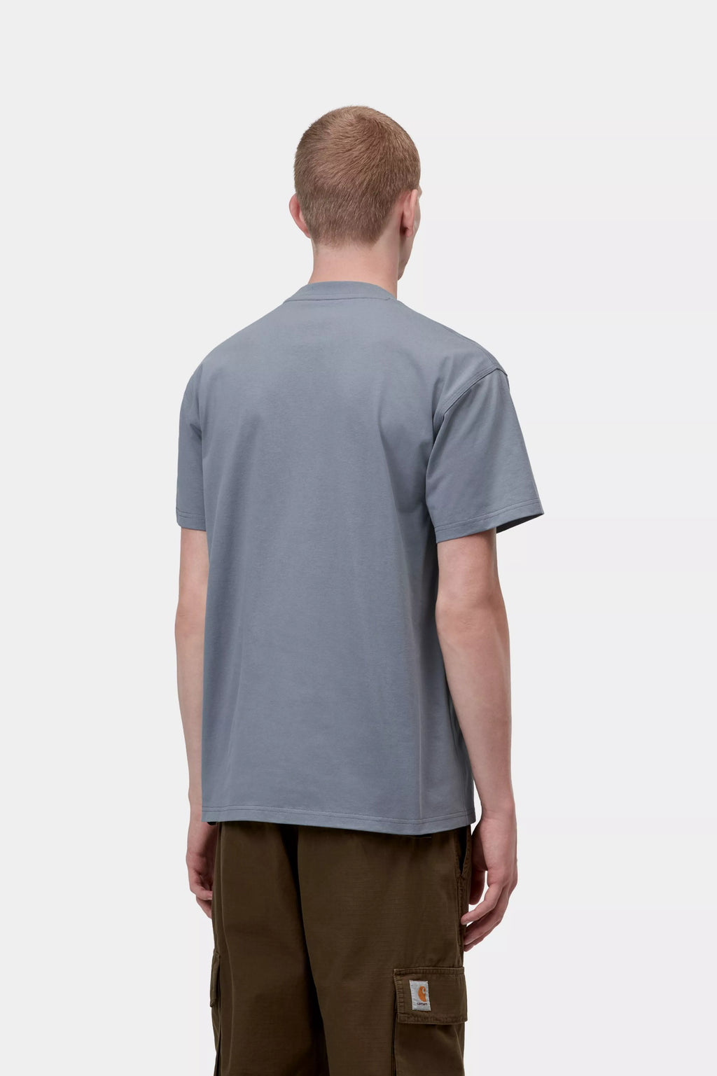 CARHARTT WIP S/S American Script T-Shirt - Shady Blue - FREESTYLE LLORET