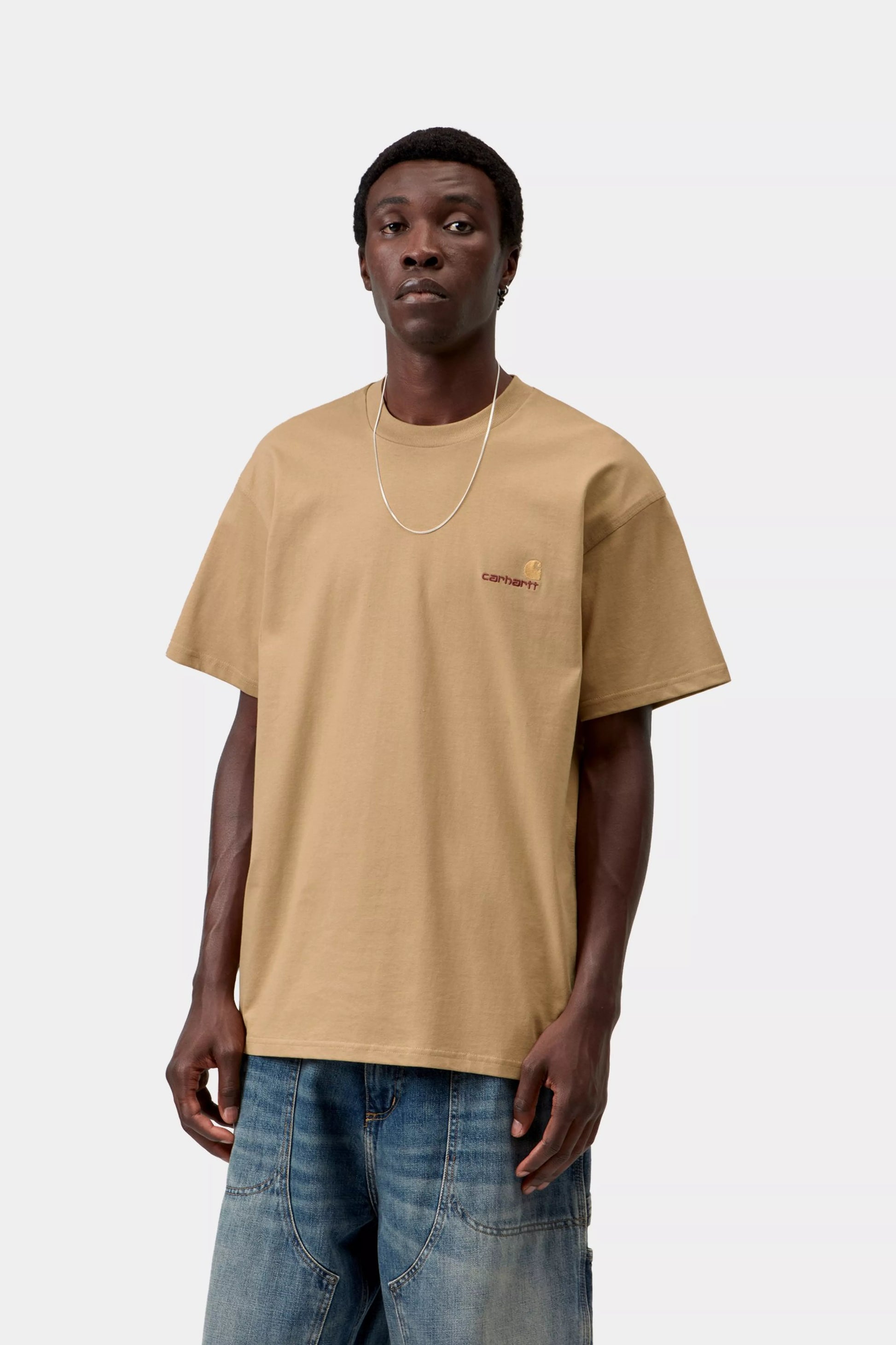 CARHARTT WIP S/S American Script T-Shirt - WIP Dusty H