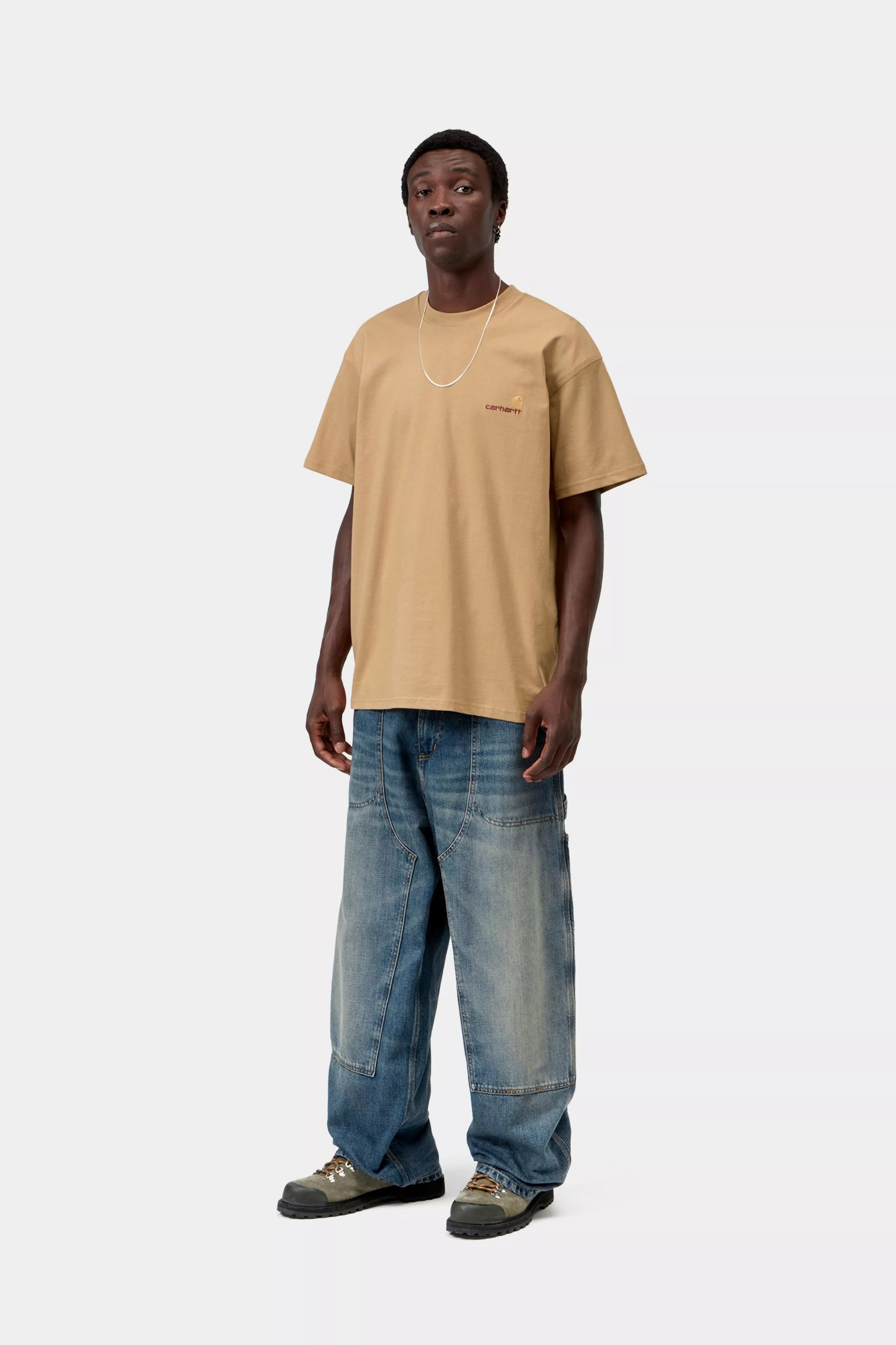 CARHARTT WIP S/S American Script T-Shirt - WIP Dusty H