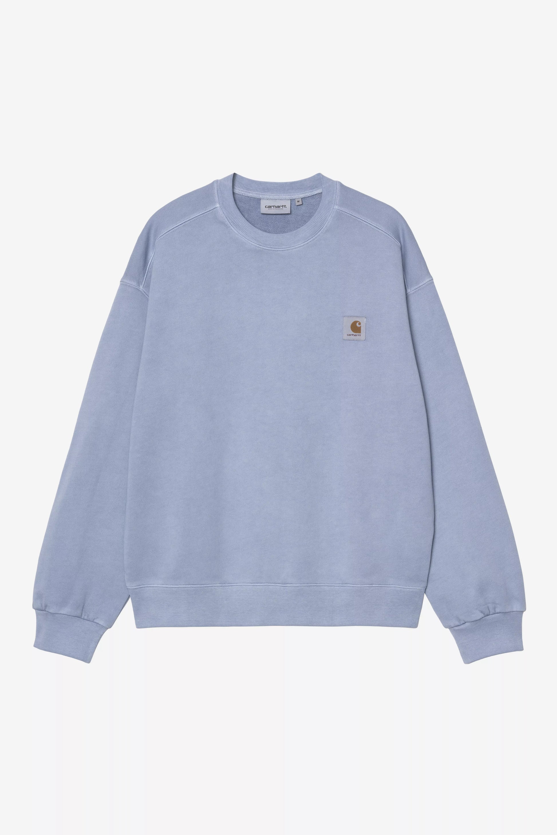 CARHARTT WIP Nelson Sweatshirt - Gentle Blue, Garment dyed