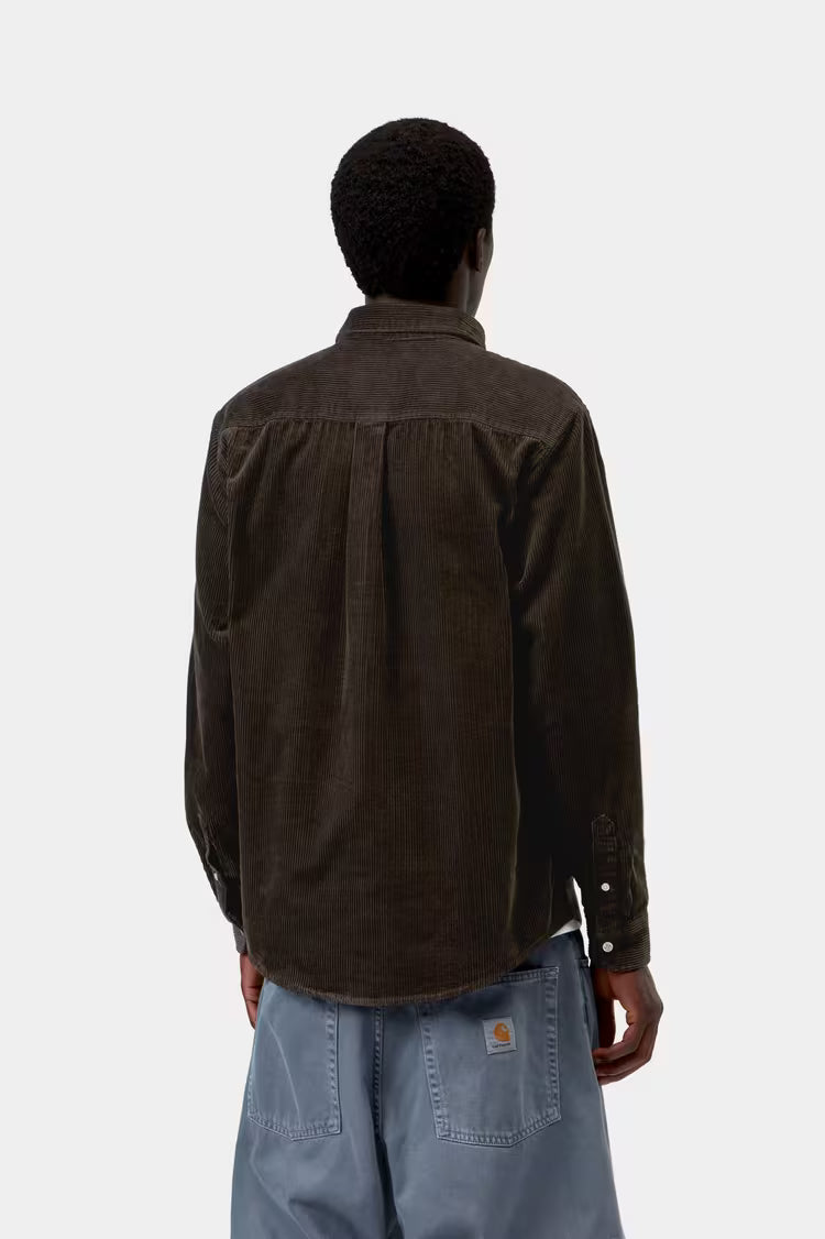 CARHARTT WIP L/S MADISON CORD SHIRT - Tobacco