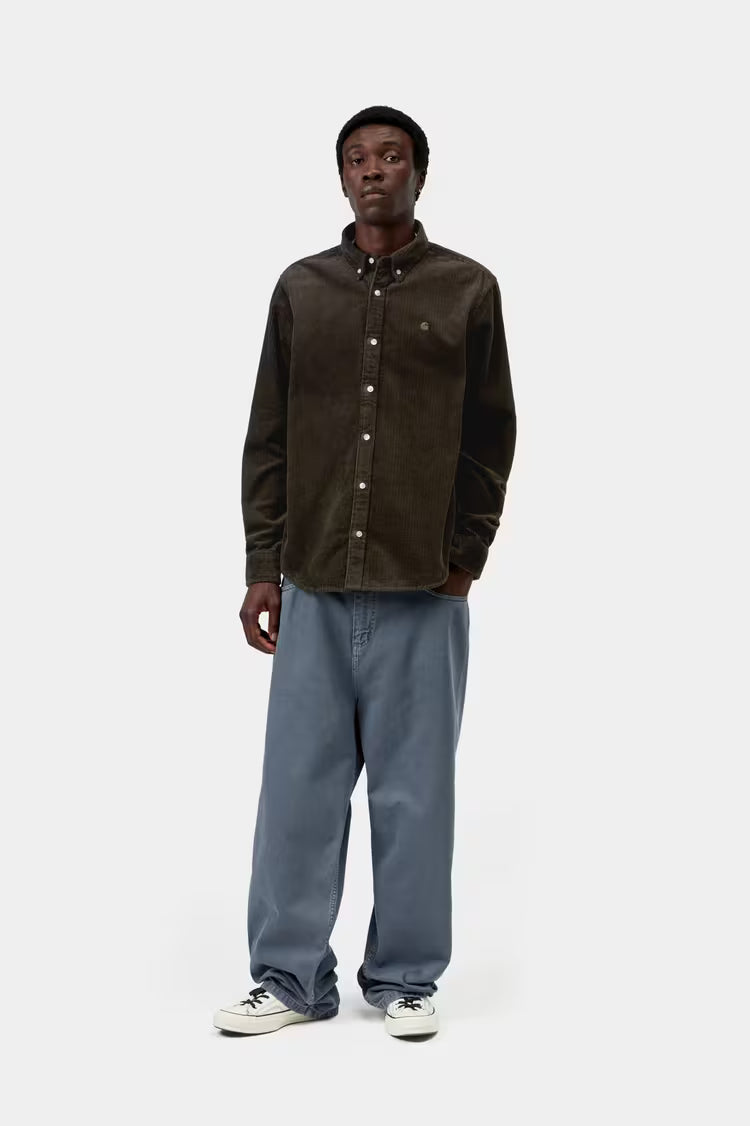 CARHARTT WIP L/S MADISON CORD SHIRT - Tobacco