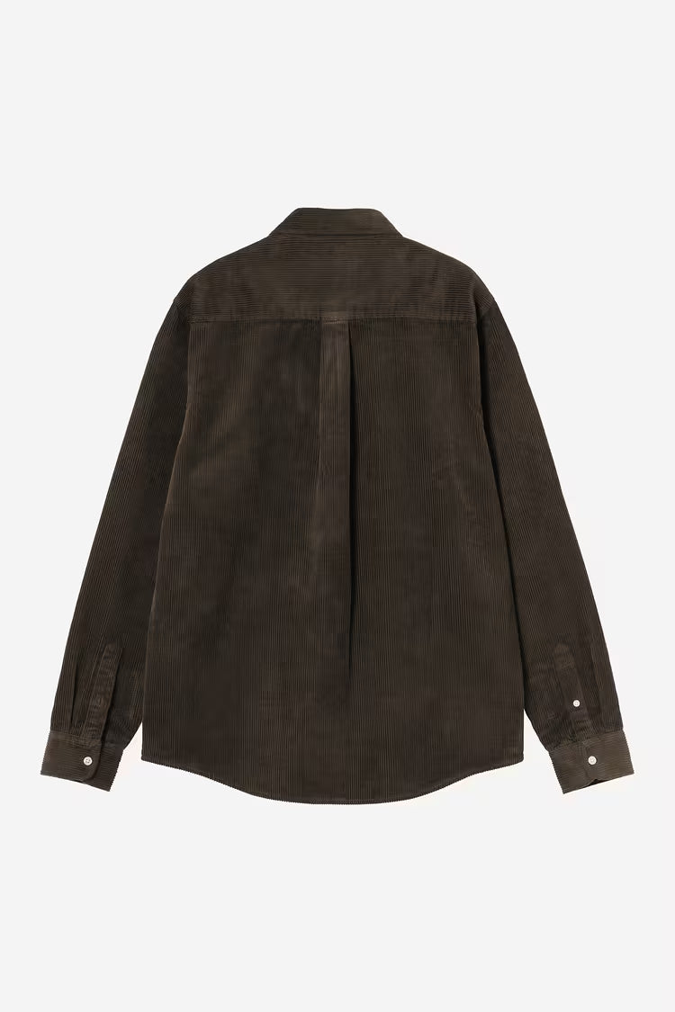 CARHARTT WIP L/S MADISON CORD SHIRT - Tobacco