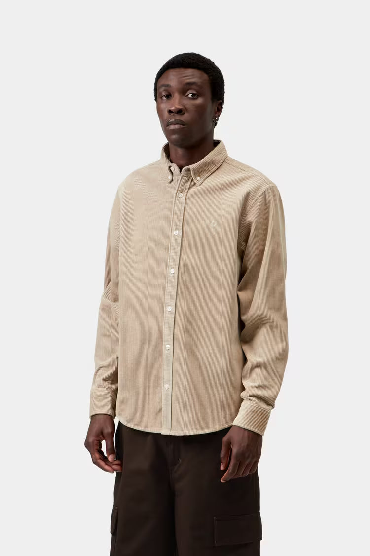CARHARTT WIP L/S MADISON CORD SHIRT - Wall
