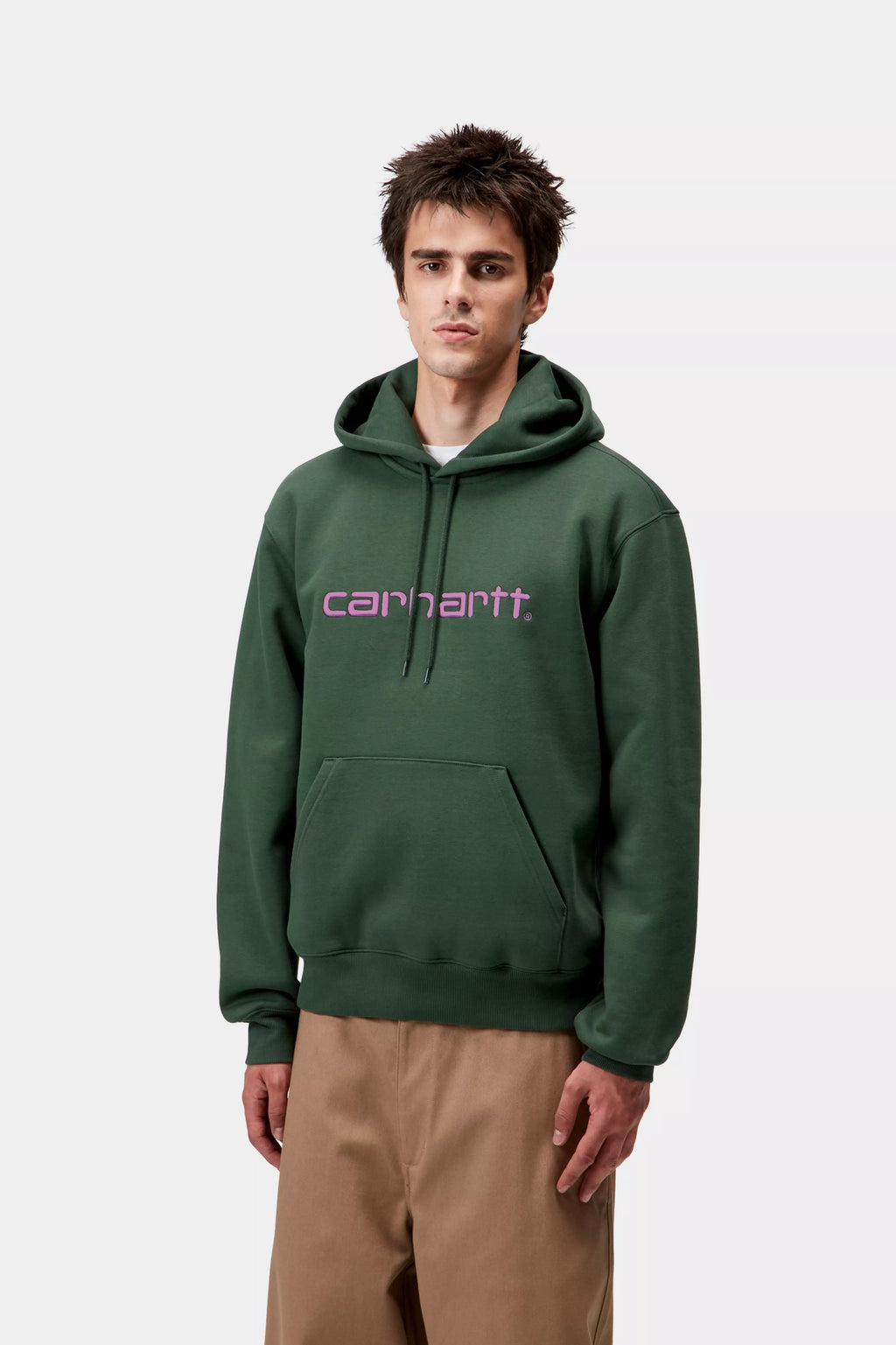 CARHARTT WIP HOODED CARHARTT SWEAT - Sycamore Tree / Phlox