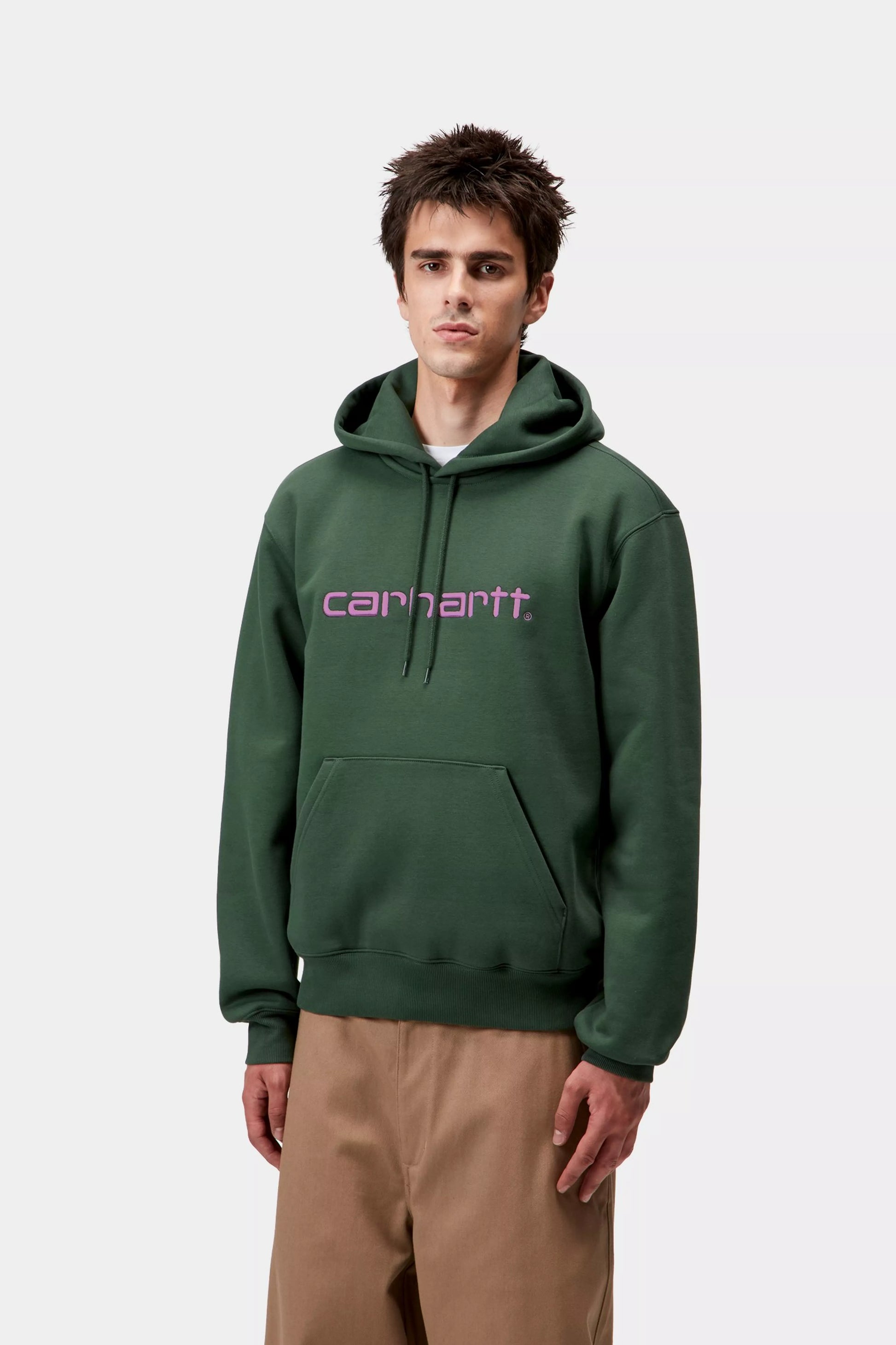 CARHARTT WIP HOODED CARHARTT SWEAT - Sycamore Tree / Phlox