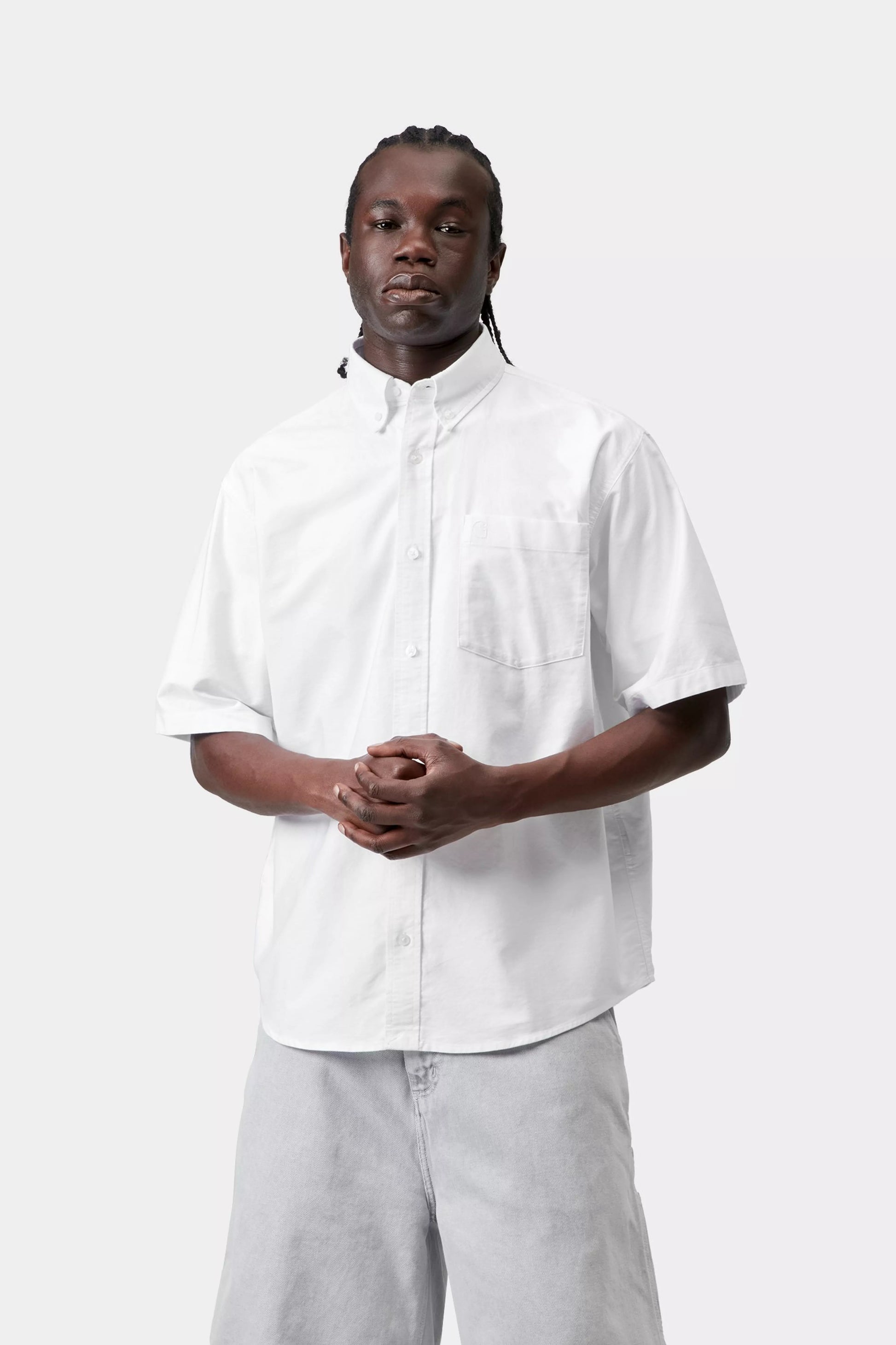 CARHARTT WIP S/S Braxton Shirt - White / White - FREESTYLE LLORET