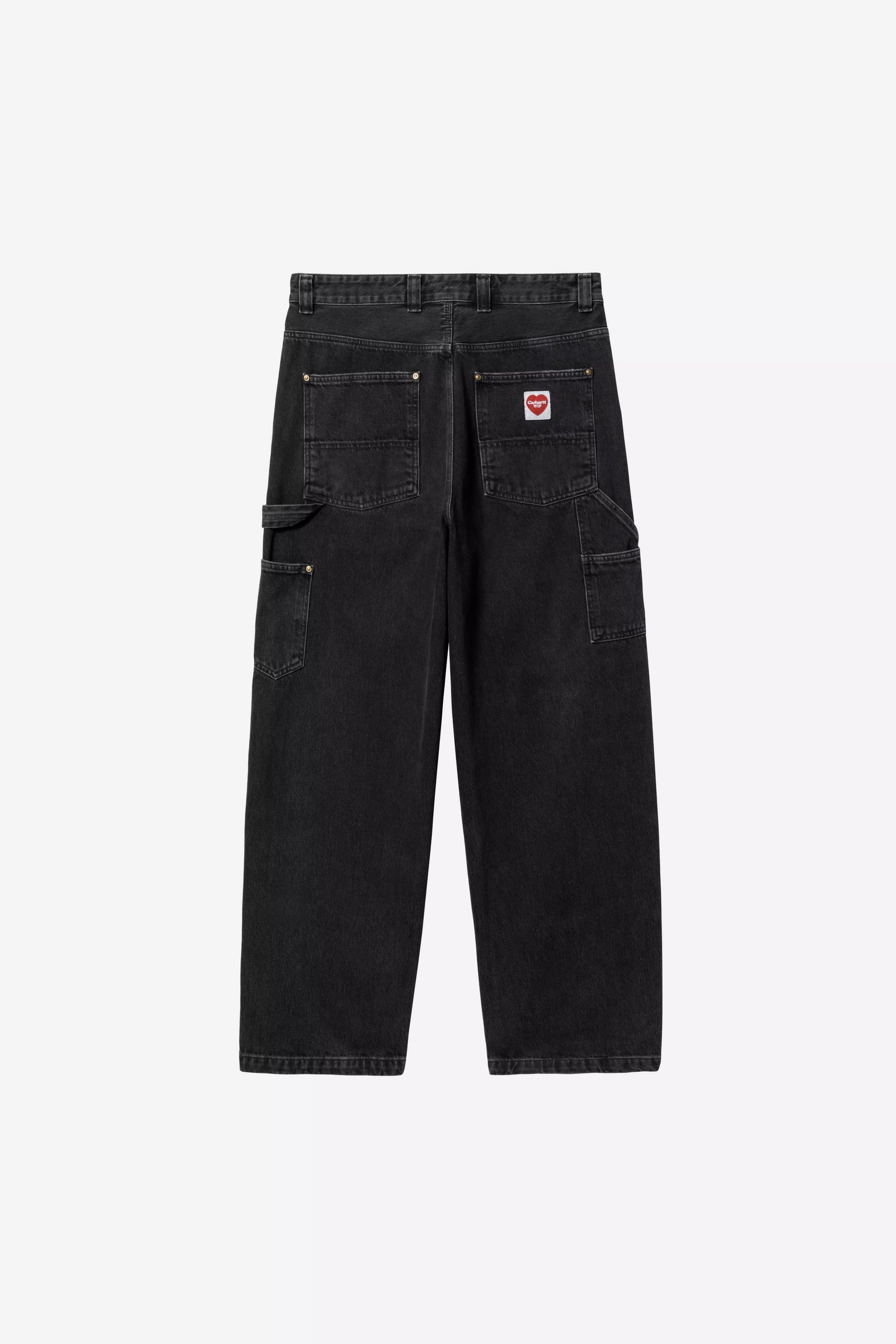CARHARTT WIP Nash Double Knee Pant - Black, Stone washed