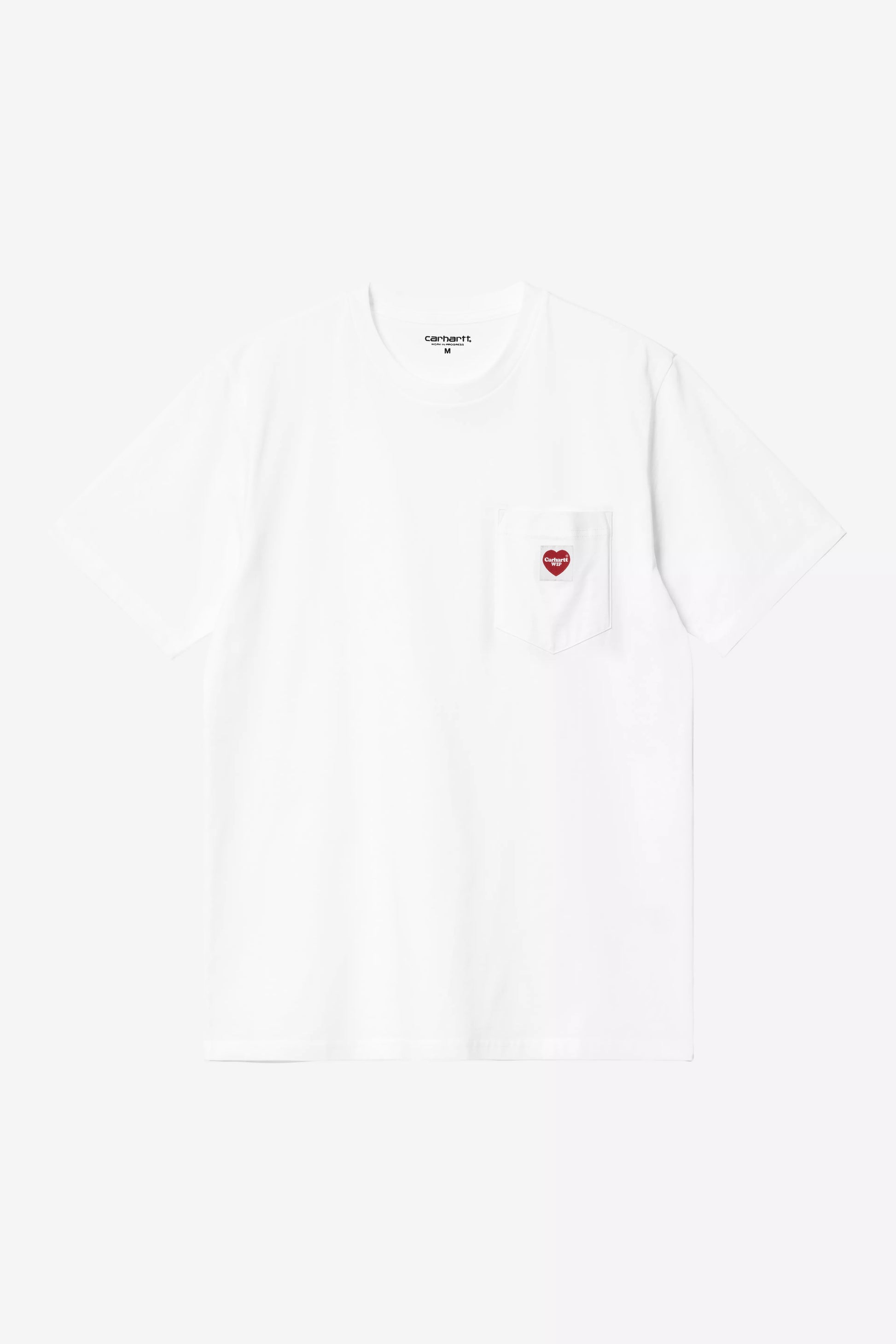 CARHARTT WIP S/S Pocket Heart T-Shirt - White / Red
