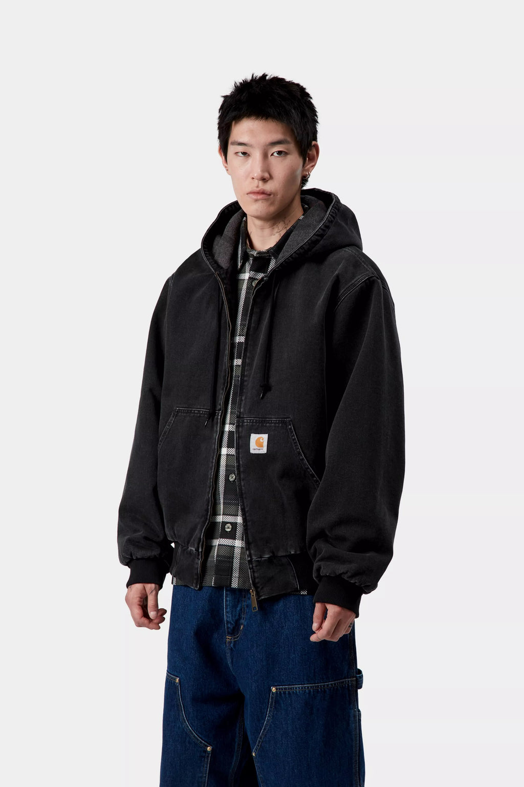 CARHARTT WIP OG Active Jacket - Black Stone Washed