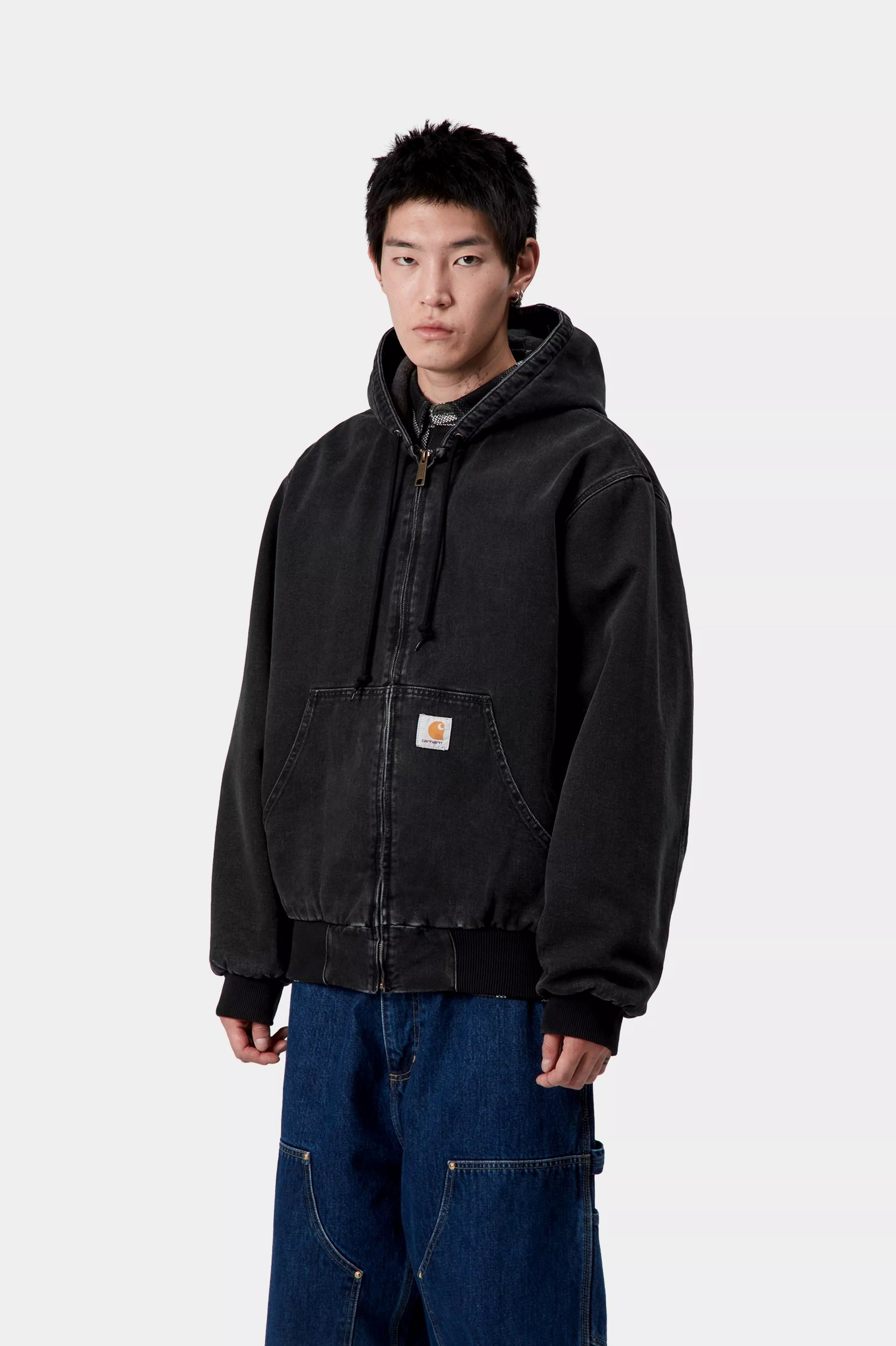 CARHARTT WIP OG Active Jacket - Black Stone Washed