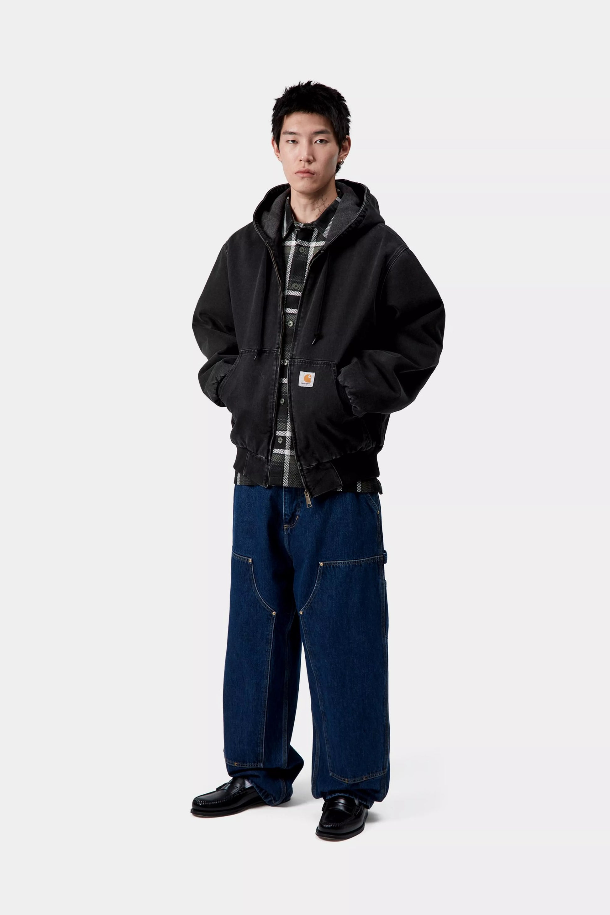 CARHARTT WIP OG Active Jacket - Black Stone Washed