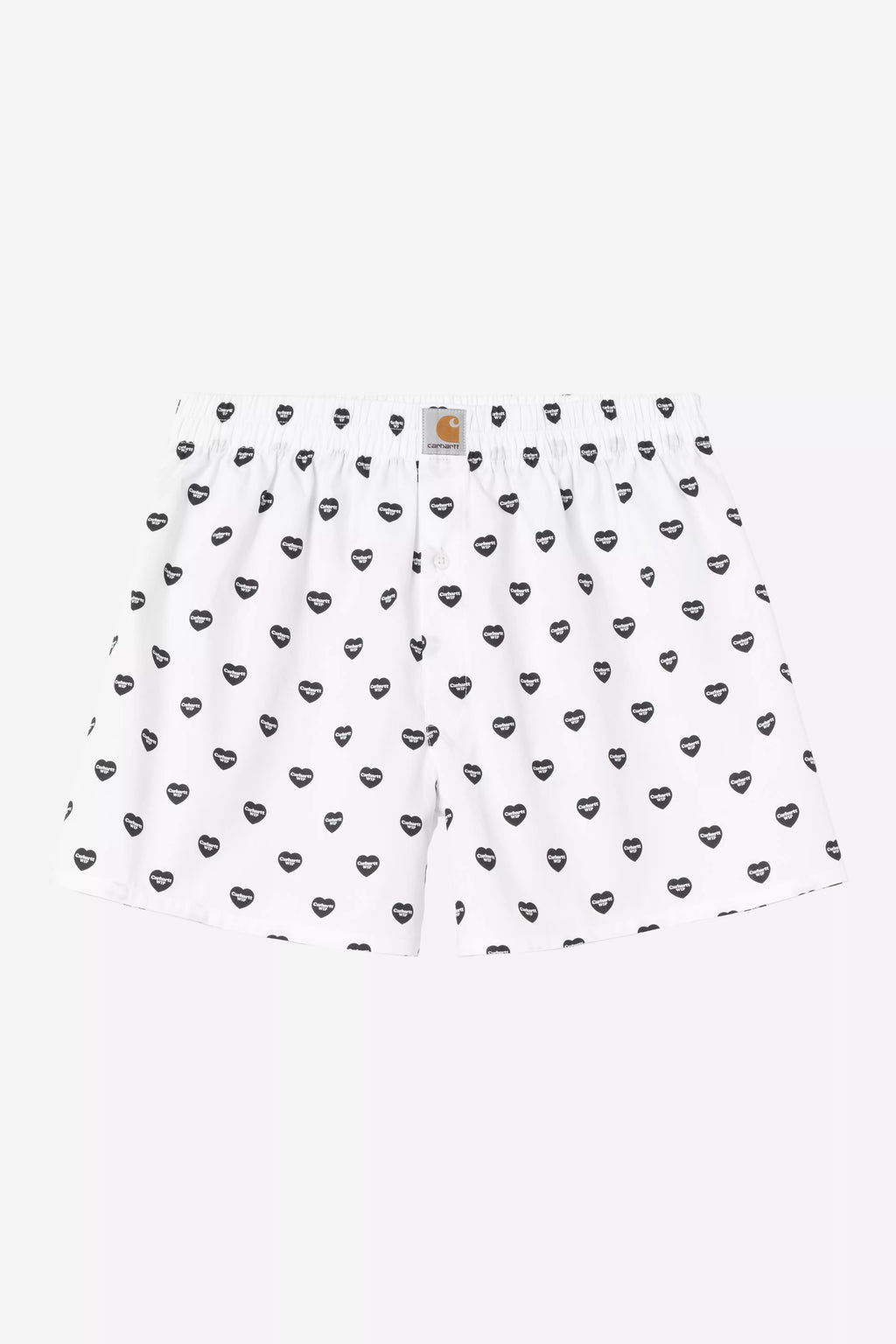 CARHARTT WIP Cotton Boxer - Heart Print, White / Black - FREESTYLE LLORET
