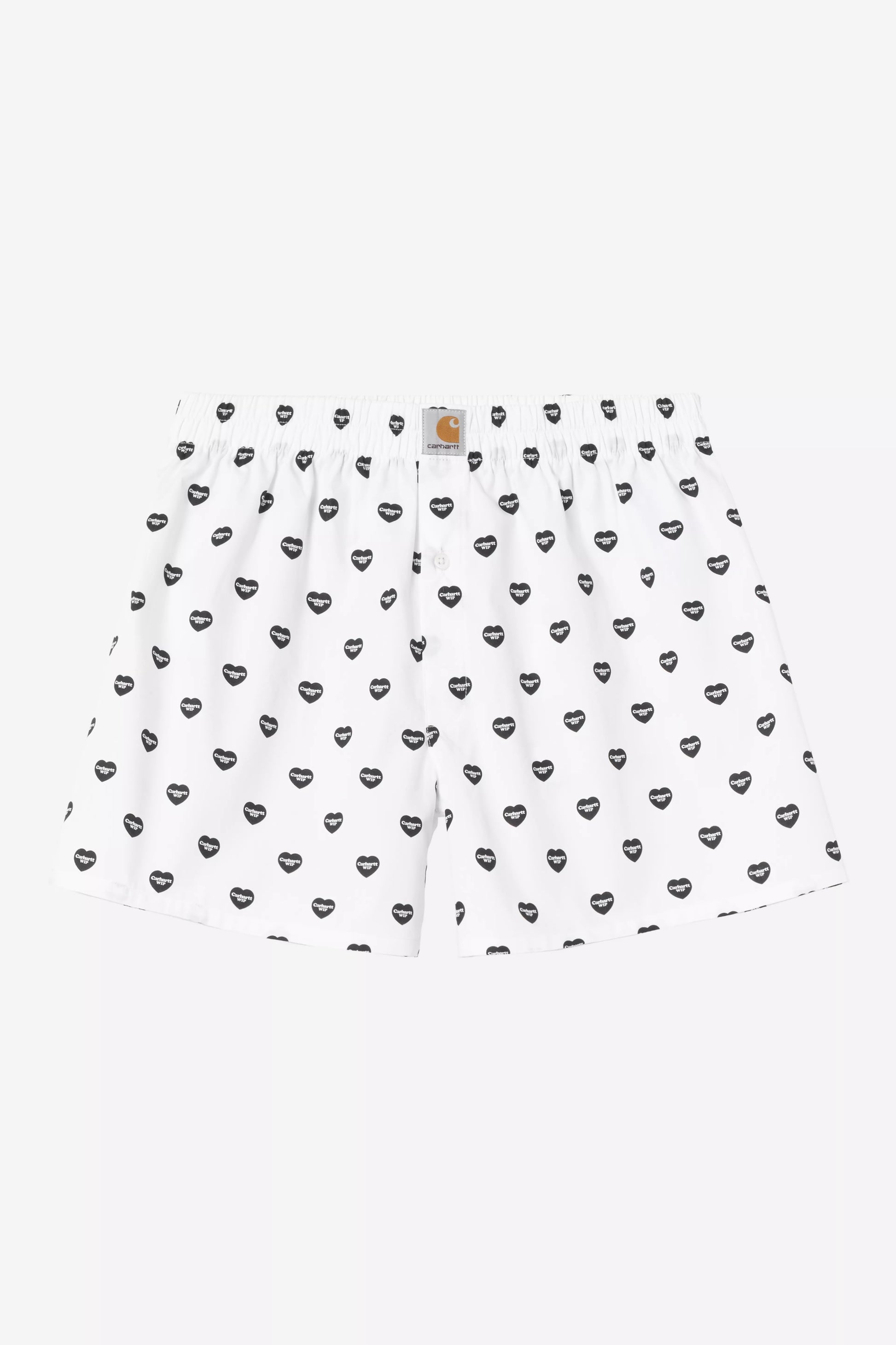 CARHARTT WIP Cotton Boxer - Heart Print, White / Black - FREESTYLE LLORET