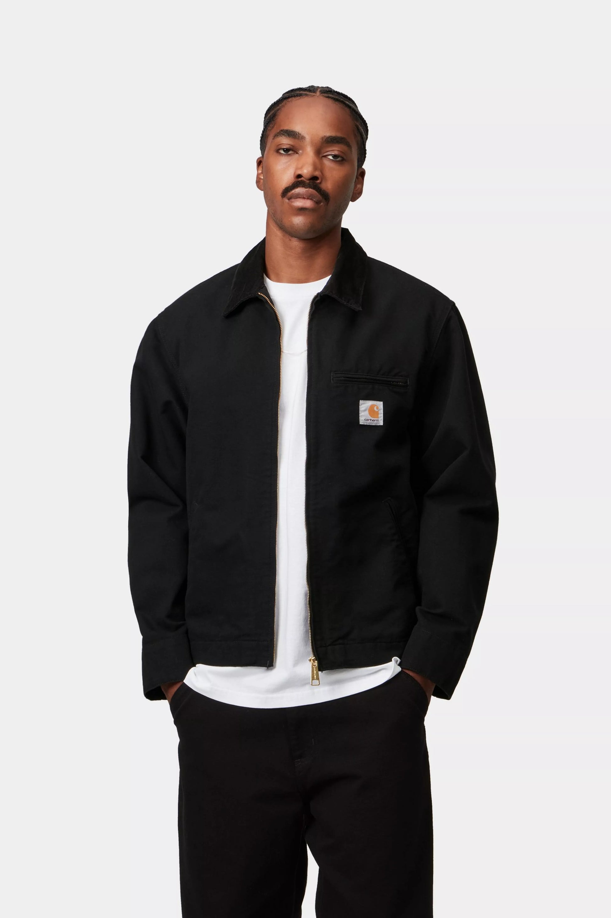 CARHARTT WIP Detroit Jacket (Summer) - Black/Black Rinsed
