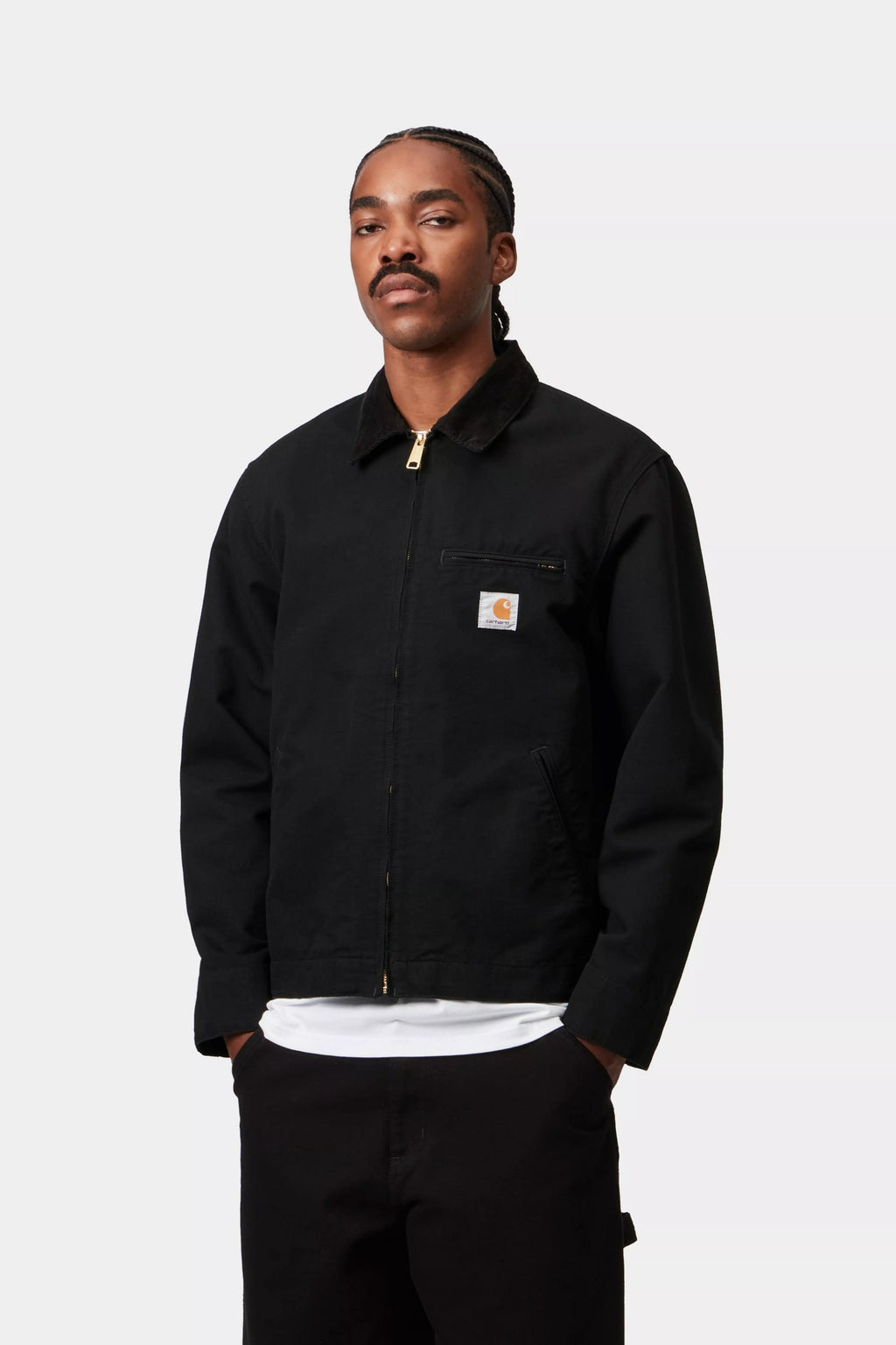 CARHARTT WIP Detroit Jacket (Summer) - Black/Black Rinsed
