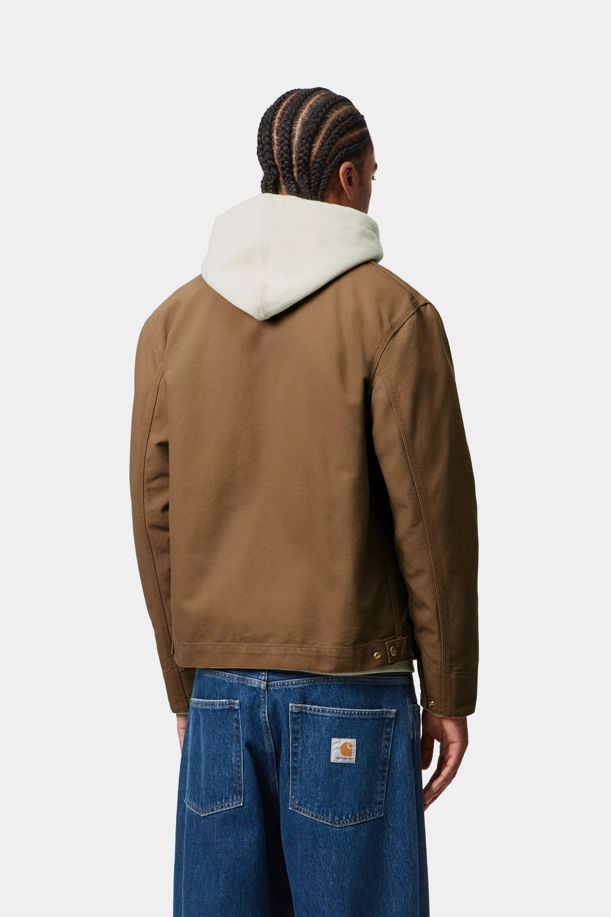 CARHARTT WIP Detroit Jacket (Summer) - Hamilton Brown / Tobacco, Rinsed
