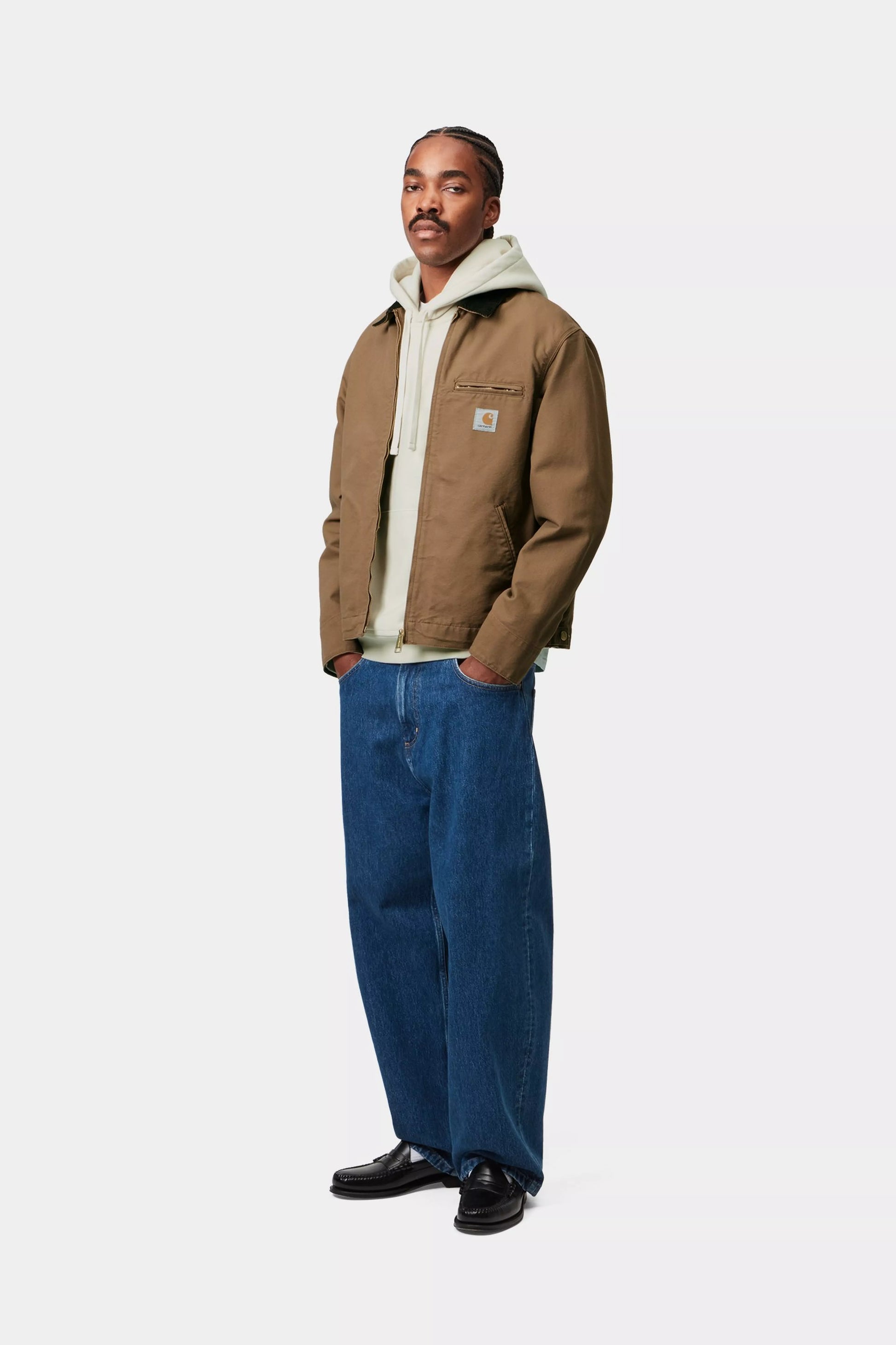 CARHARTT WIP Detroit Jacket (Summer) - Hamilton Brown / Tobacco, Rinsed