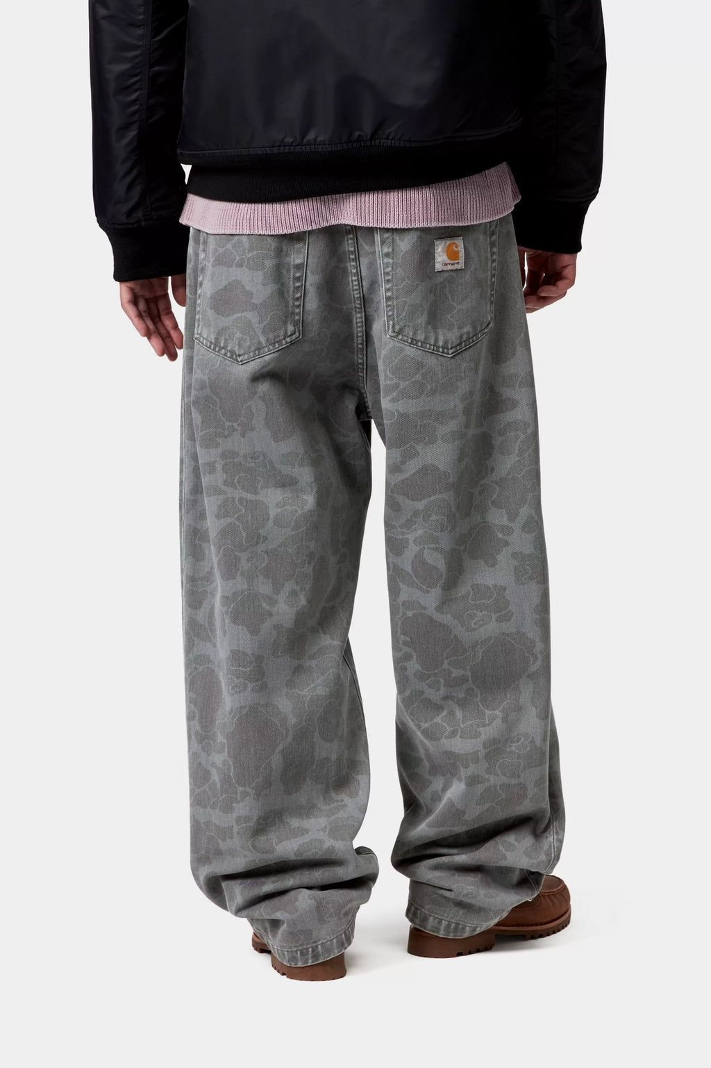 CARHARTT WIP DUCK LANDON PANT - Camo Duck, Black, Heavy bleach wash