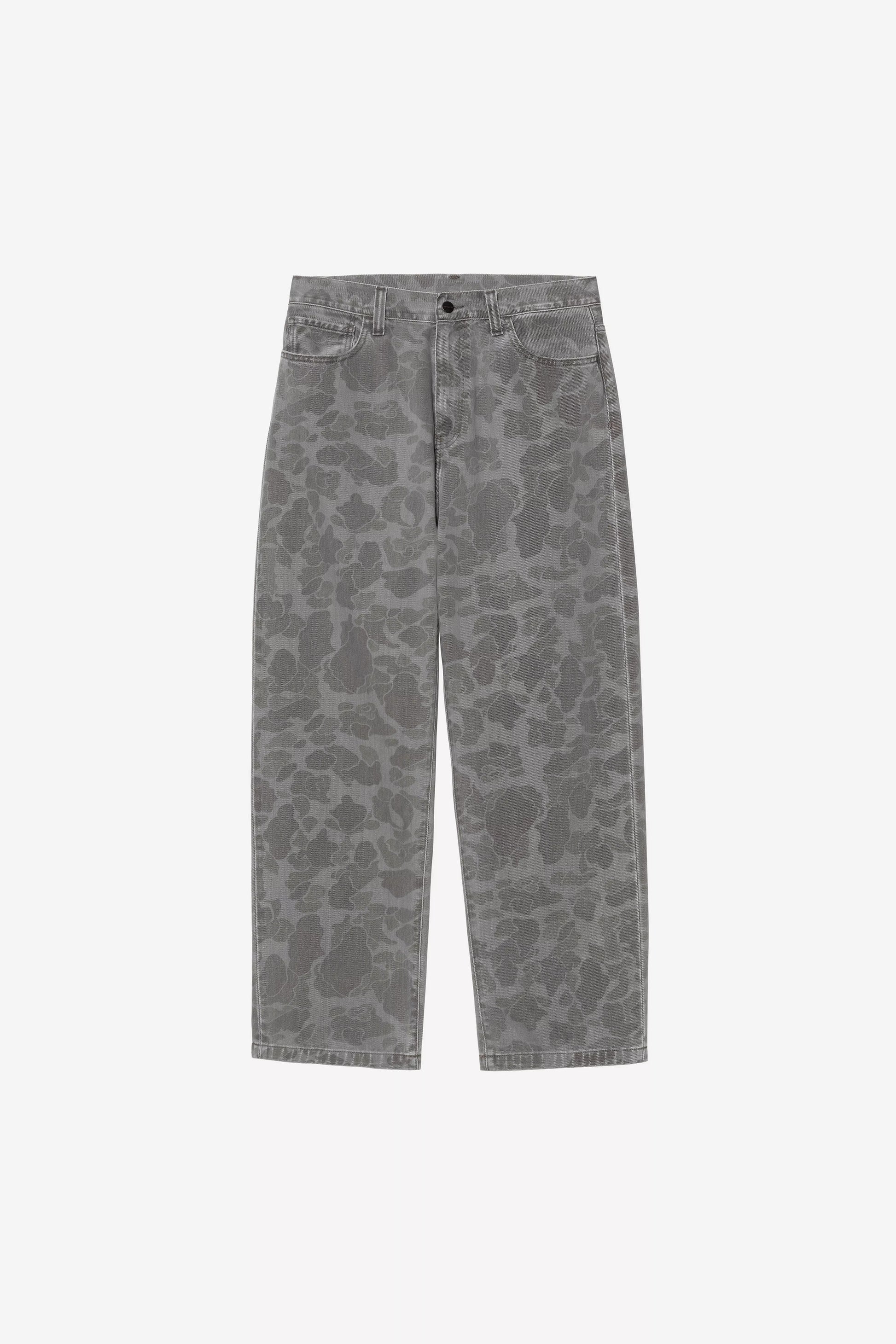 CARHARTT WIP DUCK LANDON PANT - Camo Duck, Black, Heavy bleach wash