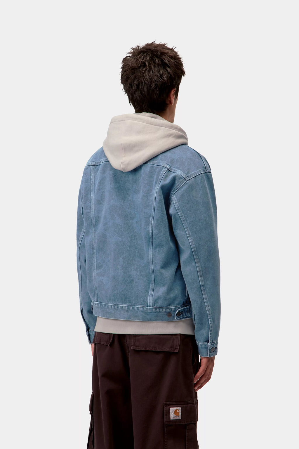 CARHARTT WIP Duck Helston Jacket - Camo Duck, Blue, Bleached