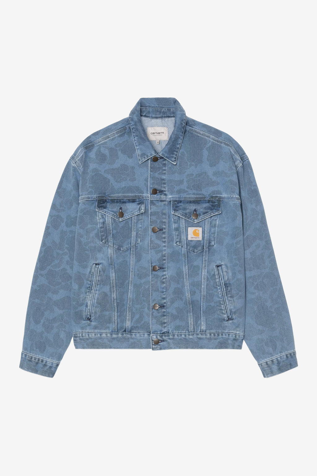 CARHARTT WIP Duck Helston Jacket - Camo Duck, Blue, Bleached