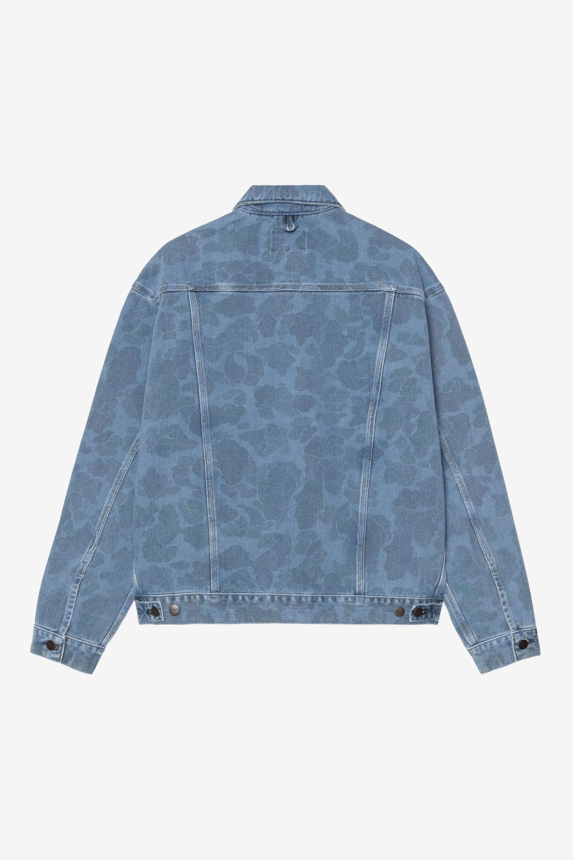 CARHARTT WIP Duck Helston Jacket - Camo Duck, Blue, Bleached