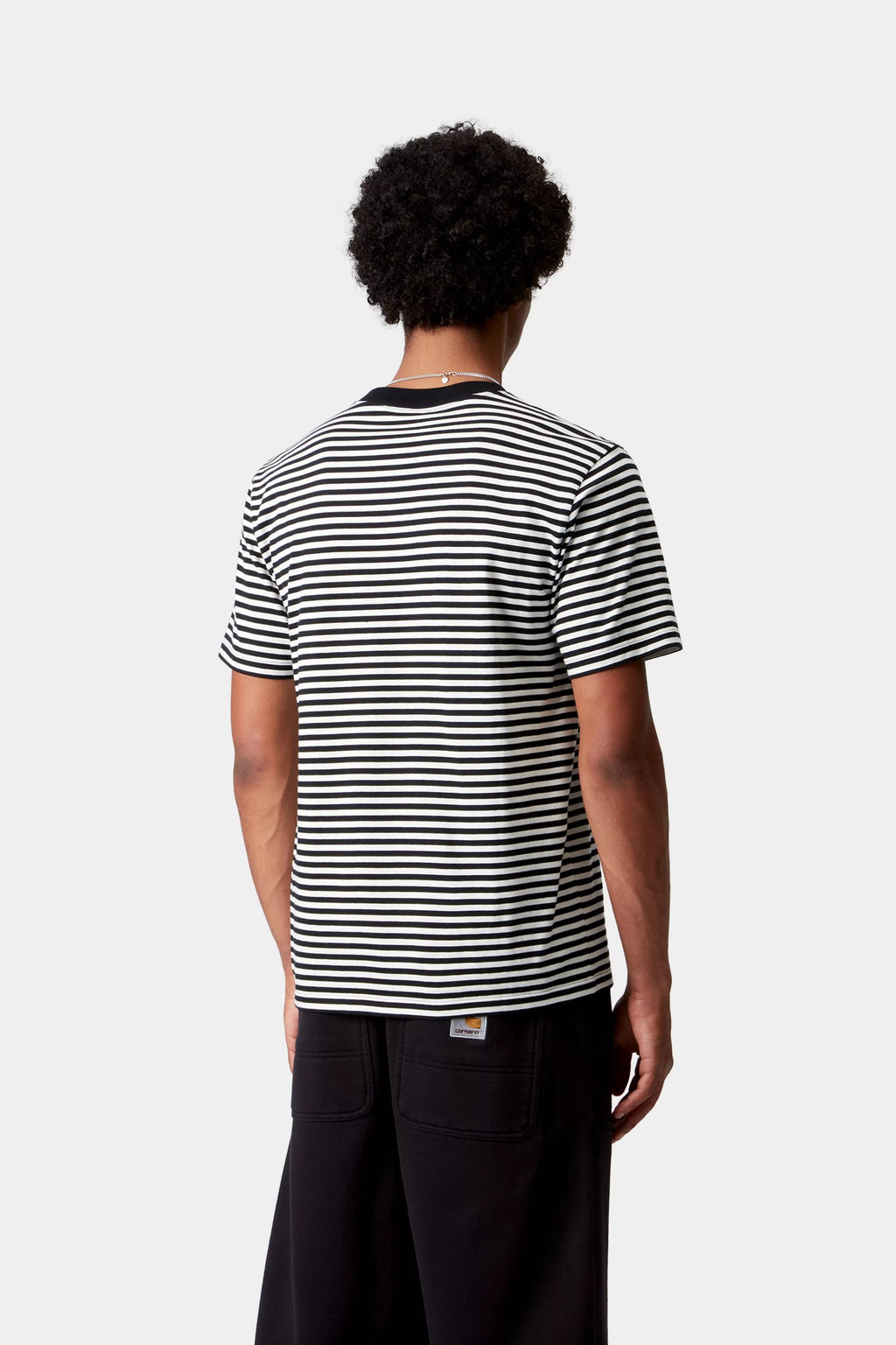 CARHARTT WIP S/S Verner Pocket T-Shirt - Verner Stripe, Black / Wax