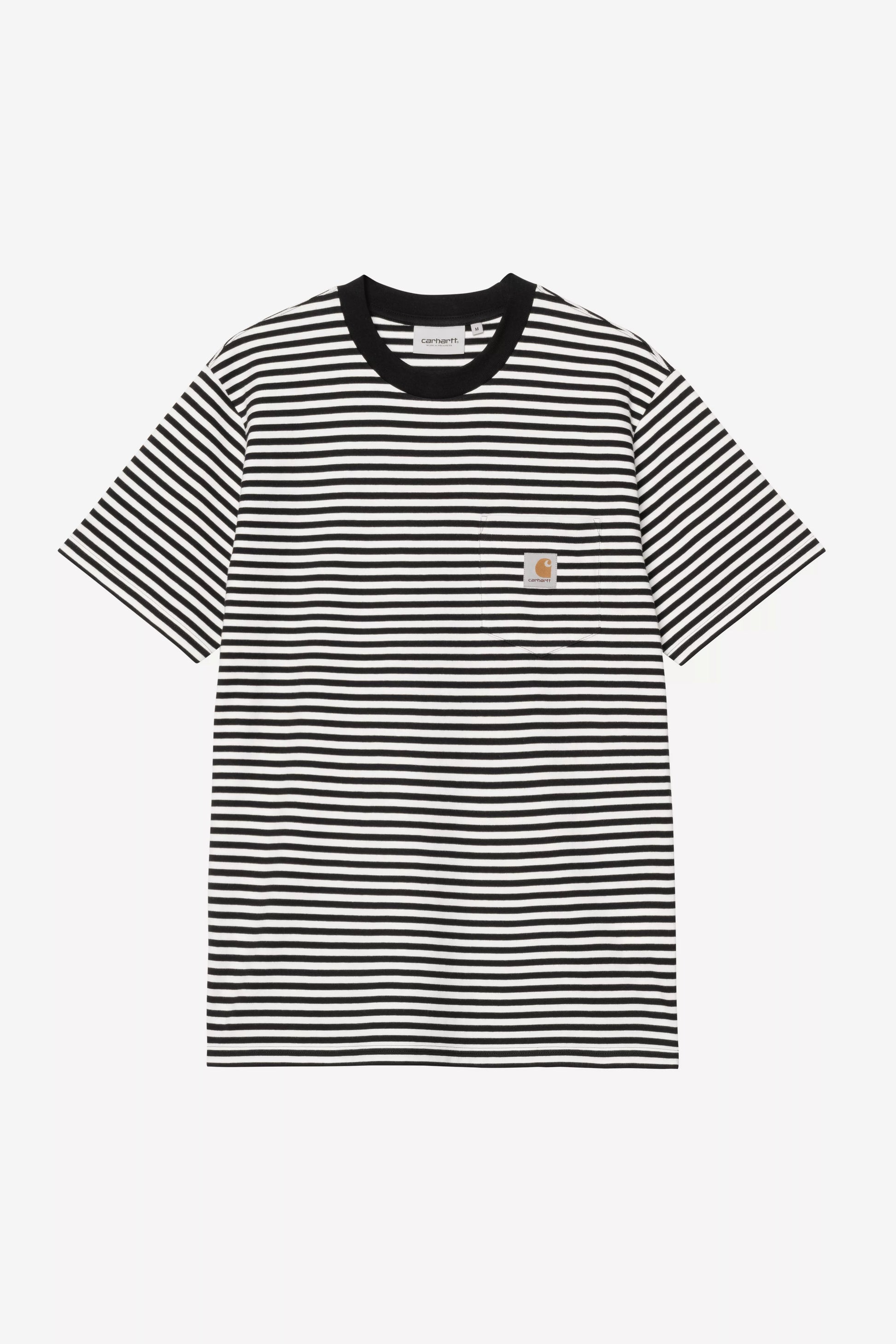 CARHARTT WIP S/S Verner Pocket T-Shirt - Verner Stripe, Black / Wax