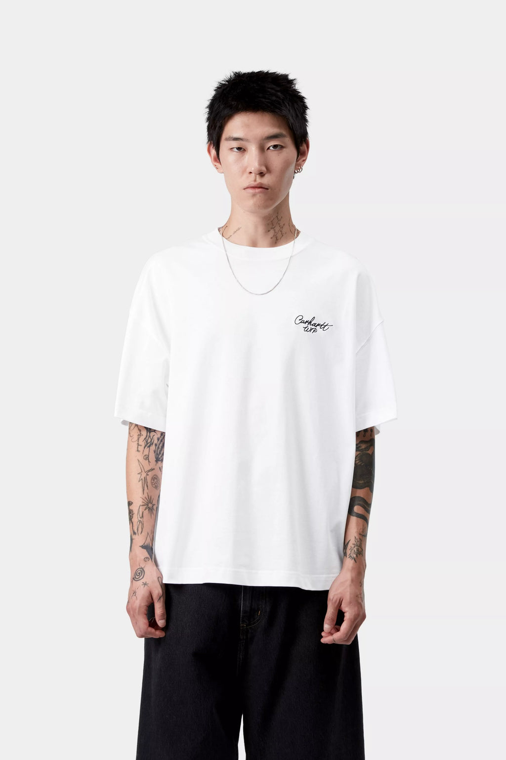 CARHARTT WIP S/S Signature Script T-Shirt - White / Black