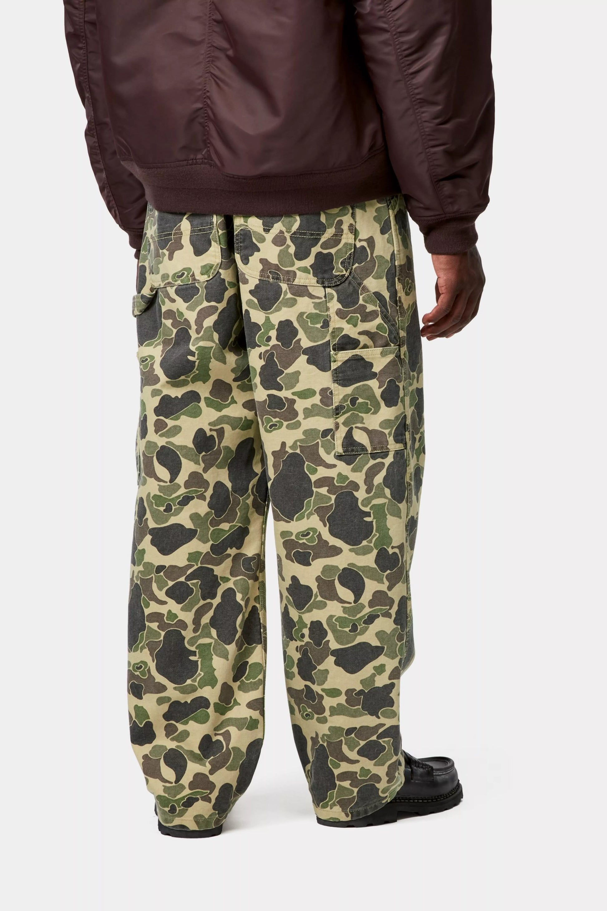 CARHARTT WIP DUCK Single Knee Pant - Camo Duck, Green, Stone washed