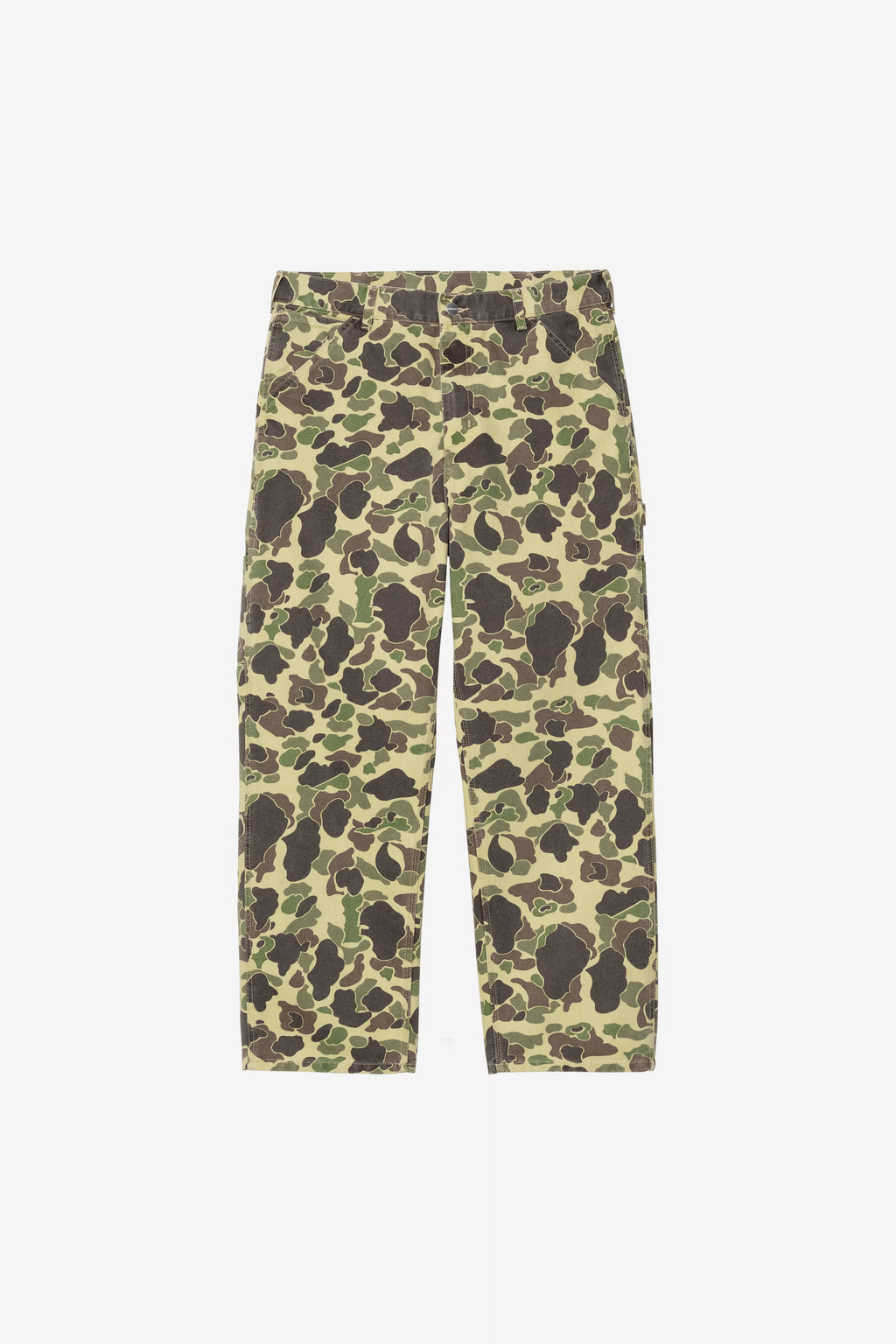 CARHARTT WIP DUCK Single Knee Pant - Camo Duck, Green, Stone washed