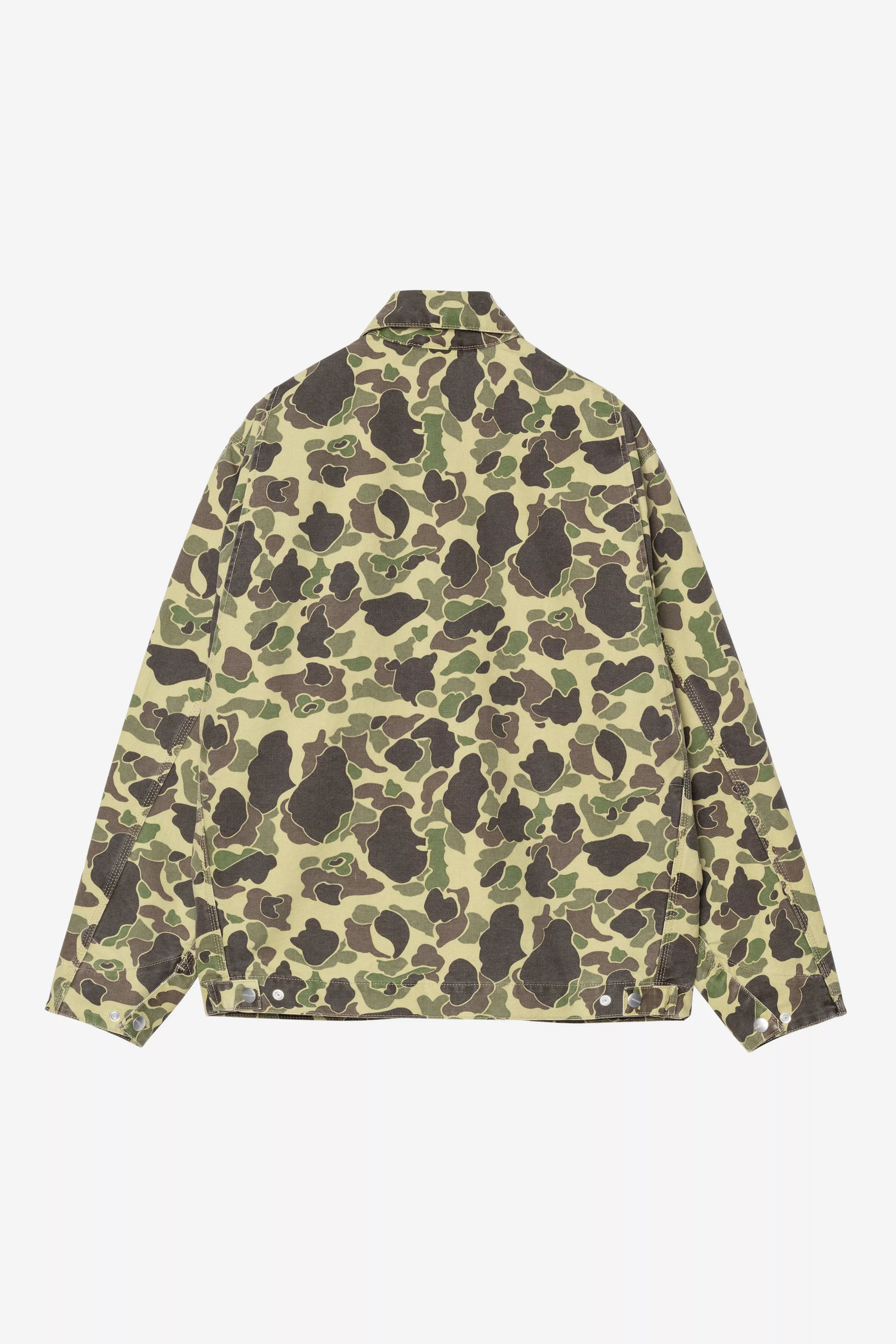 CARHARTT WIP Duck Detroit Jacket - Camo Duck, Green, Stone washed