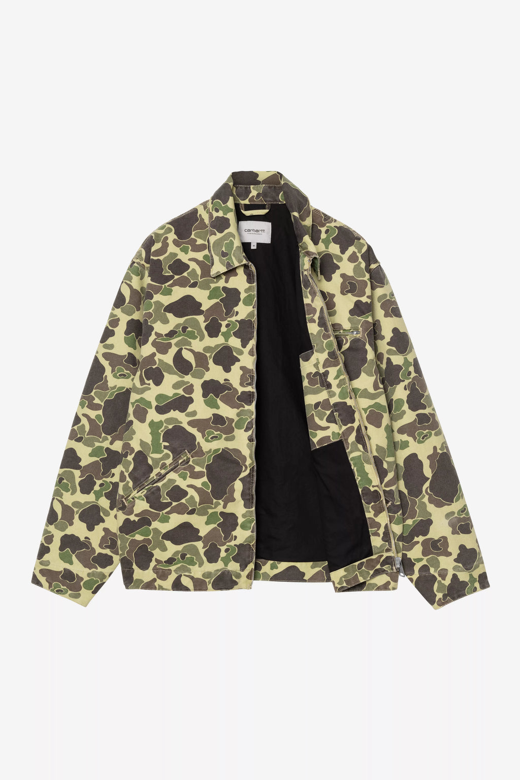 CARHARTT WIP Duck Detroit Jacket - Camo Duck, Green, Stone washed