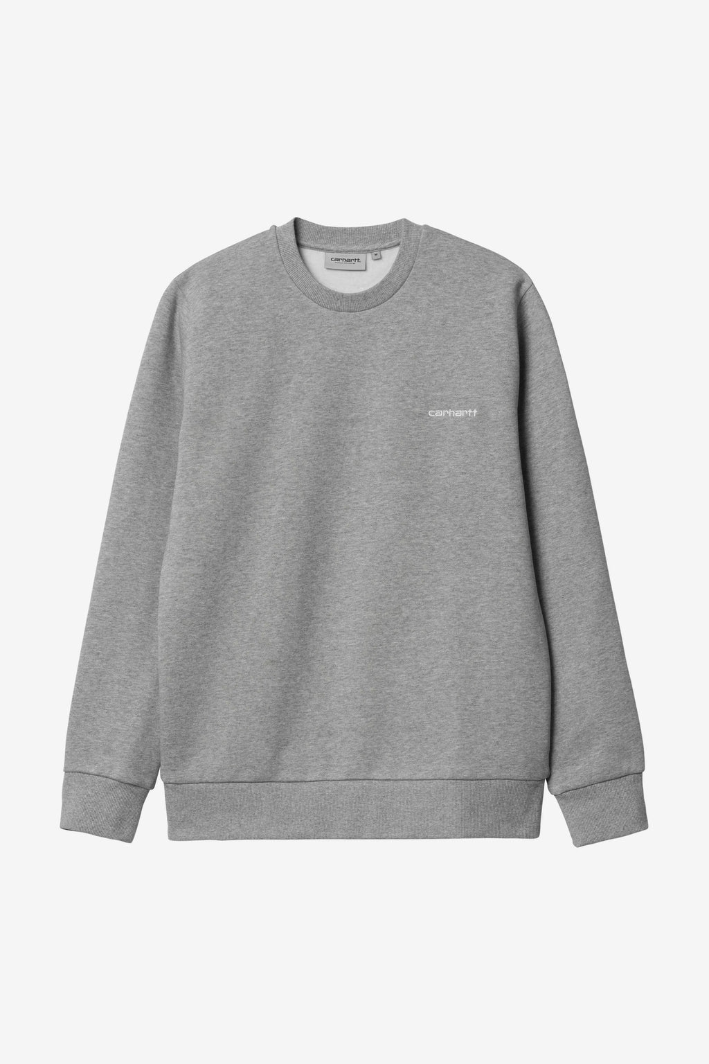 CARHARTT WIP Script Embroidery Sweat - Grey Heather / White